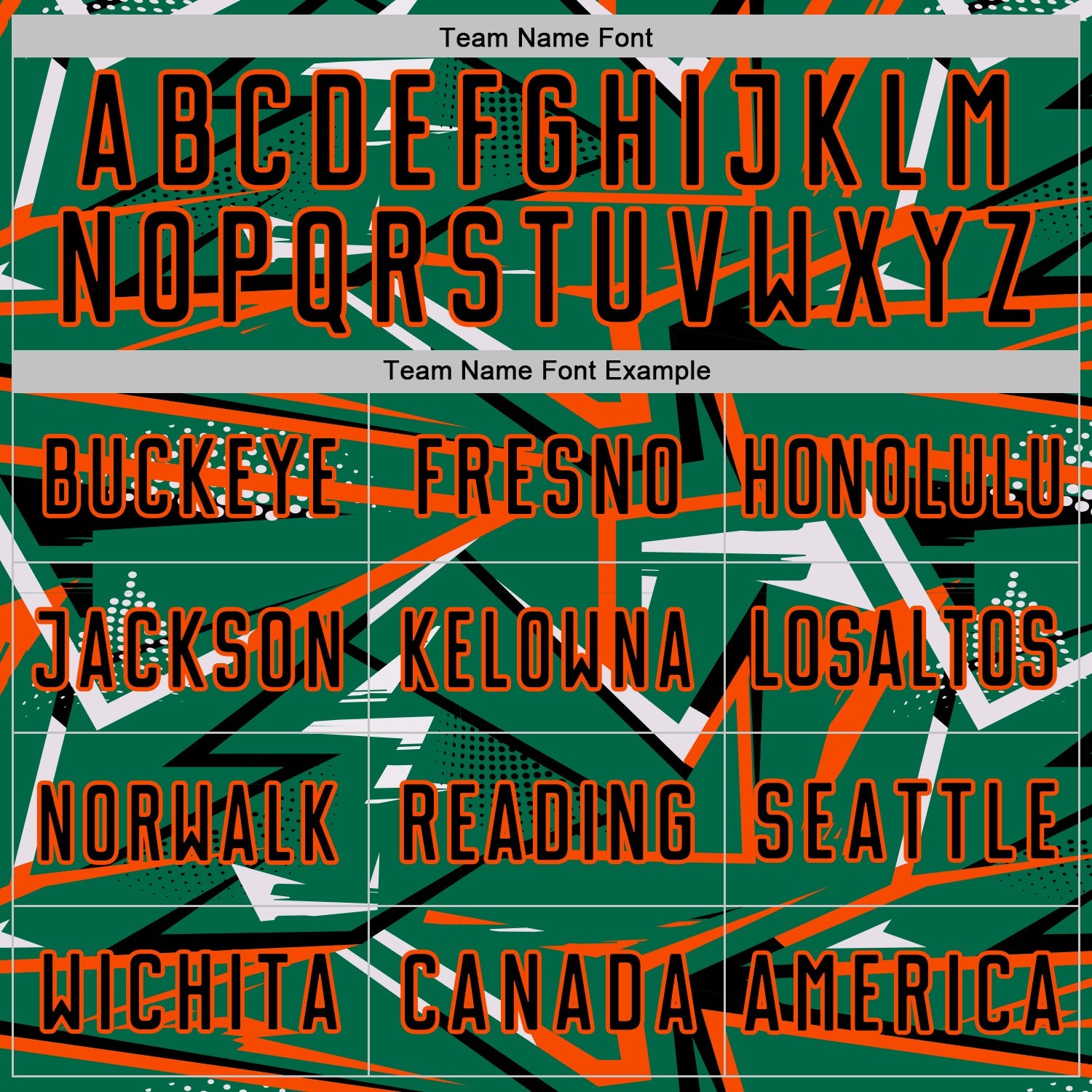Custom Kelly Green Black Orange-White Abstract Geometric Stripes Sports Sublimation Soccer Uniform Jersey view 5