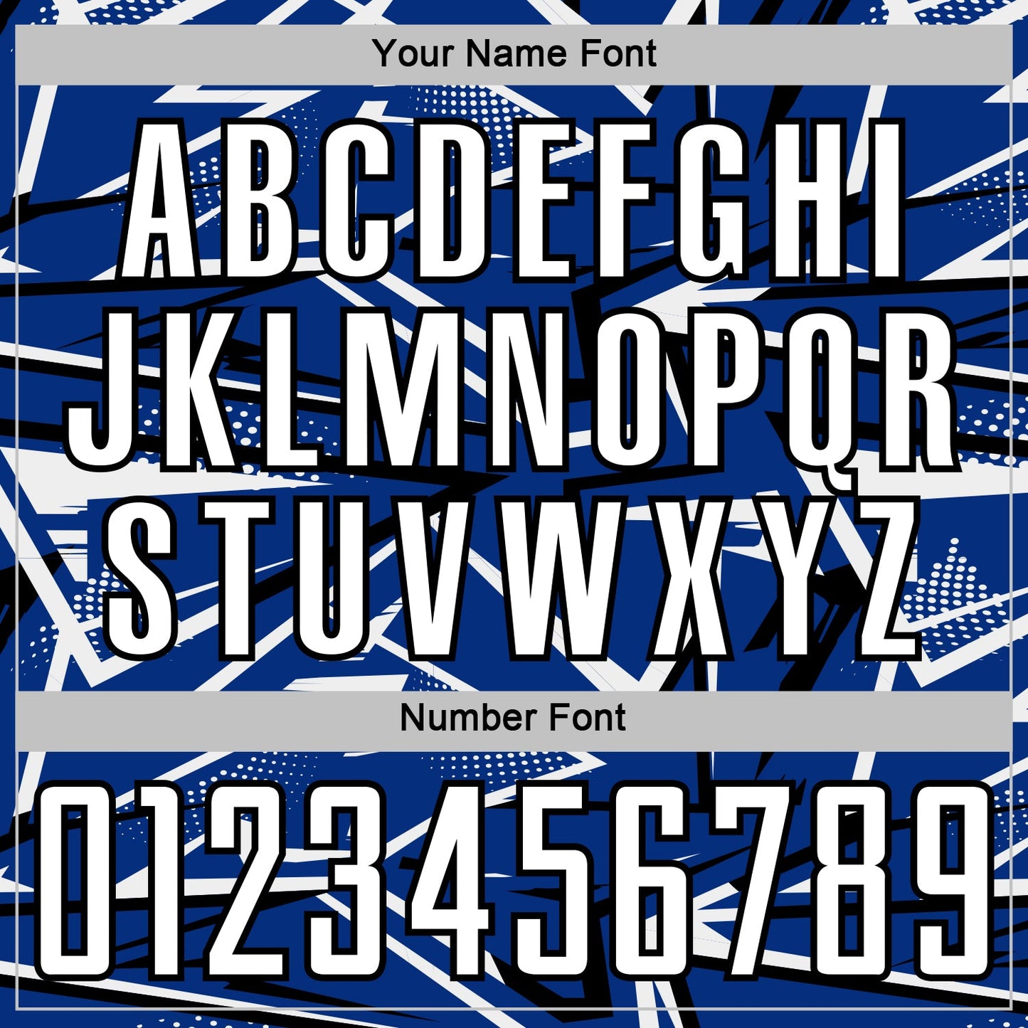 Custom Royal White-Black Abstract Geometric Stripes Sports Sublimation Soccer Uniform Jersey view 6