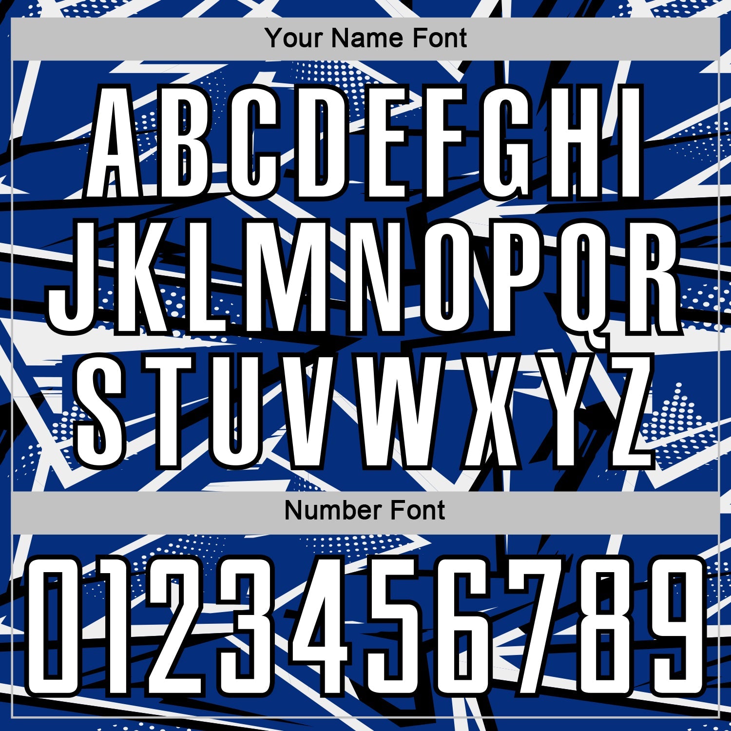 Custom Royal White-Black Abstract Geometric Stripes Sports Sublimation Soccer Uniform Jersey view 6