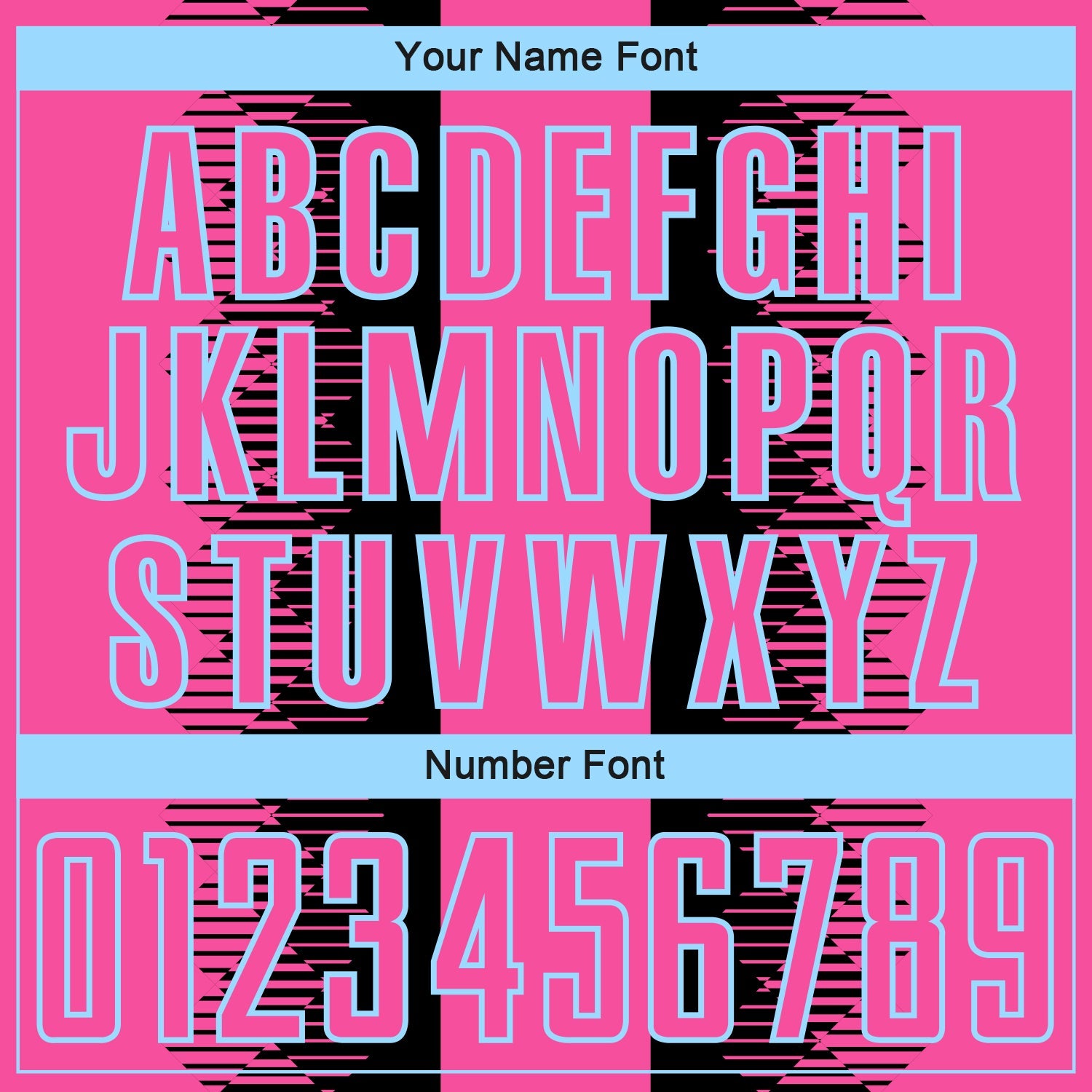 Custom Black Pink-Light Blue Zigzag Diamond Stripe Sports Sublimation Soccer Uniform Jersey view 6