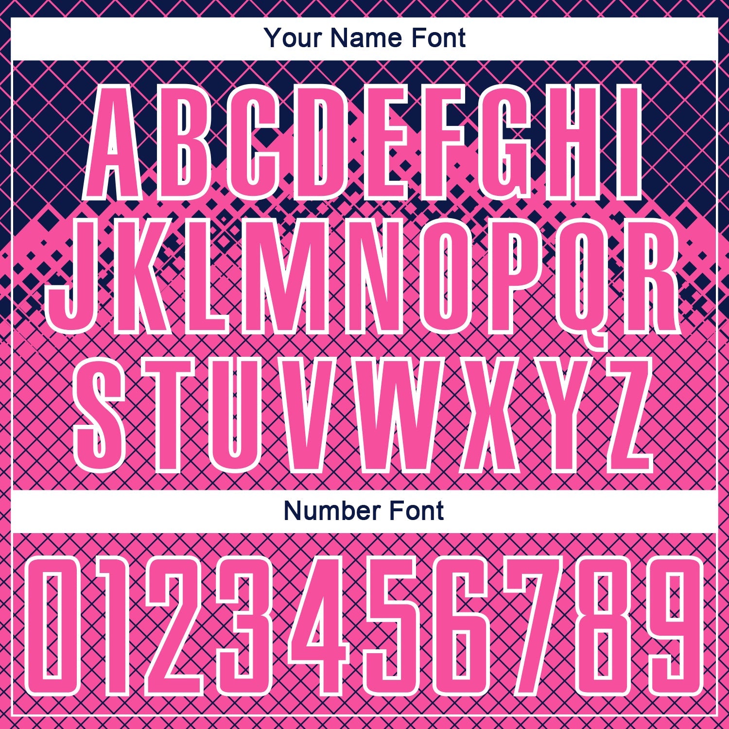 Custom Navy Pink-White Gradient Diamond Grid Sports Sublimation Soccer Uniform Jersey view 6