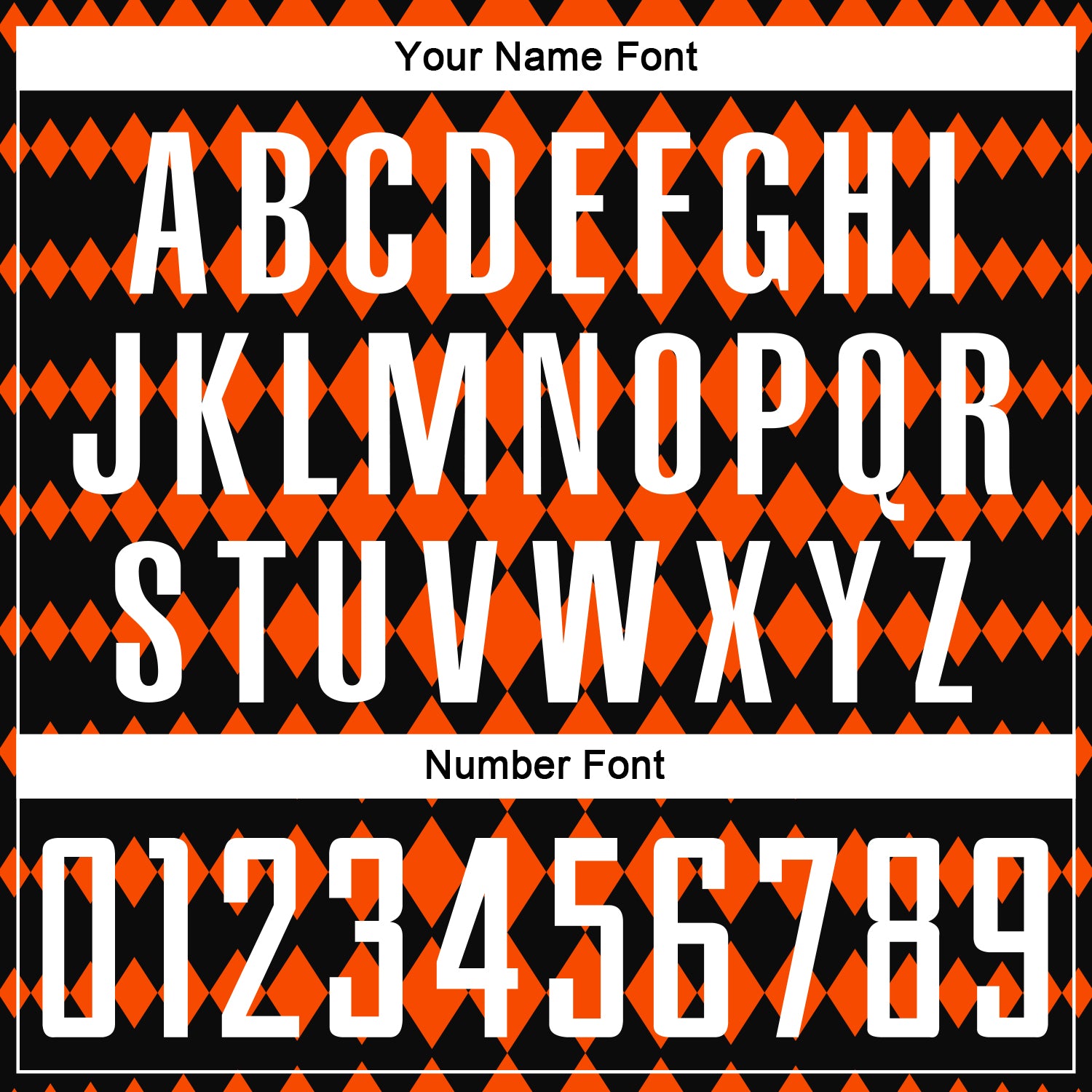 Custom Black White-Orange Diamond Harlequin Check Sports Sublimation Soccer Uniform Jersey view 6