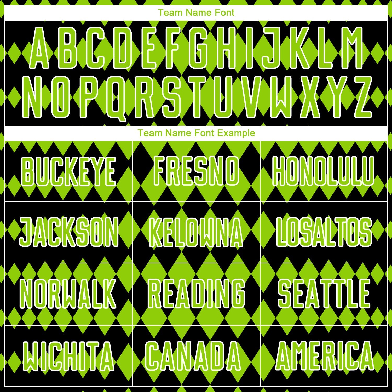 Custom Black Neon Green-White Diamond Harlequin Check Sports Sublimation Soccer Uniform Jersey view 5