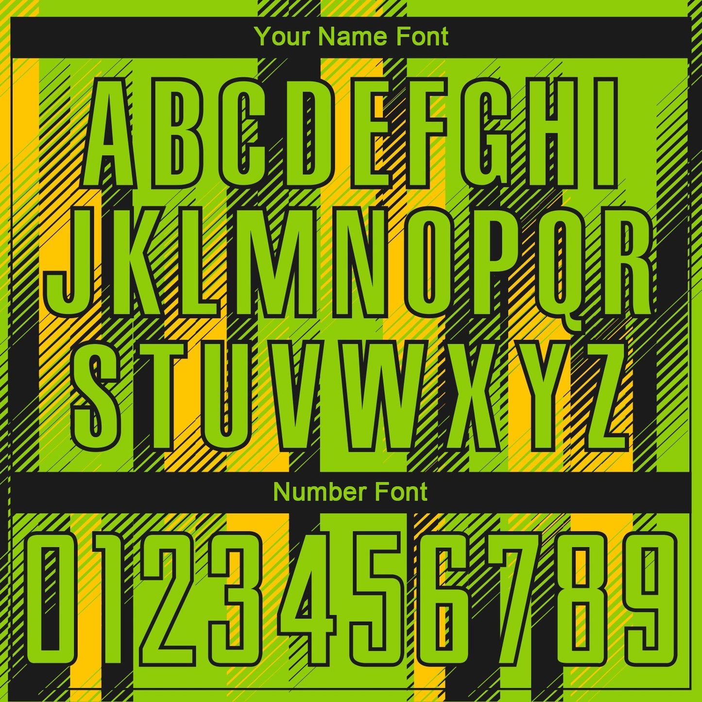 Custom Neon Green Black-Yellow Diagonal Stripe Sports Sublimation Soccer Uniform Jersey view 6