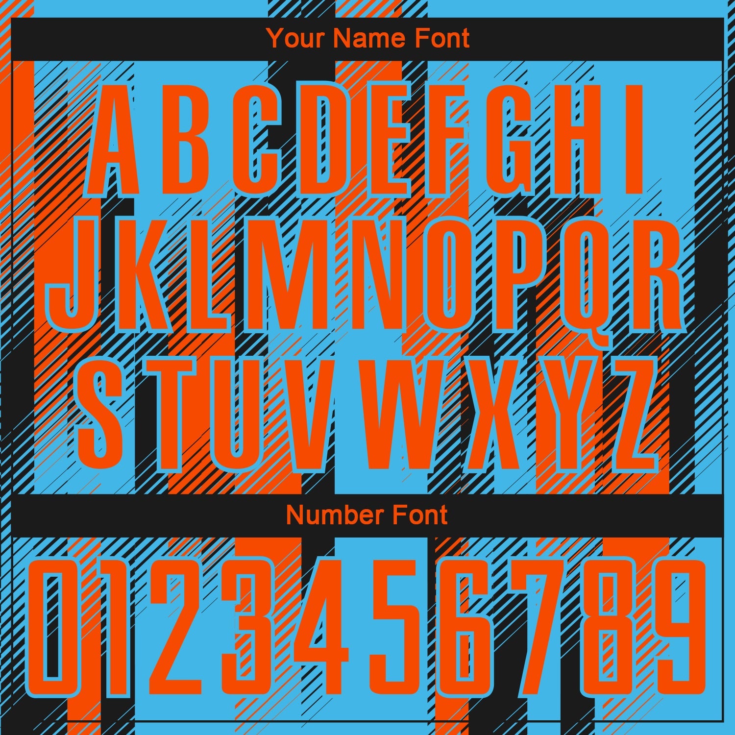 Custom Sky Blue Orange-Black Diagonal Stripe Sports Sublimation Soccer Uniform Jersey view 6
