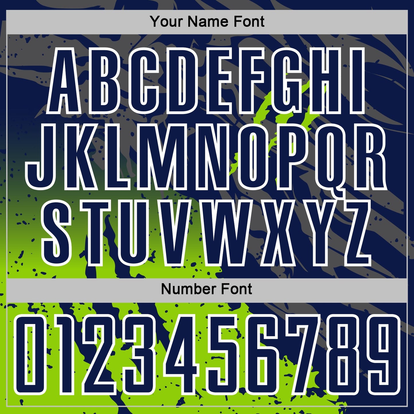 Custom Navy White-Neon Green Gradient Claw Mark Splatter Sports Sublimation Soccer Uniform Jersey view 6