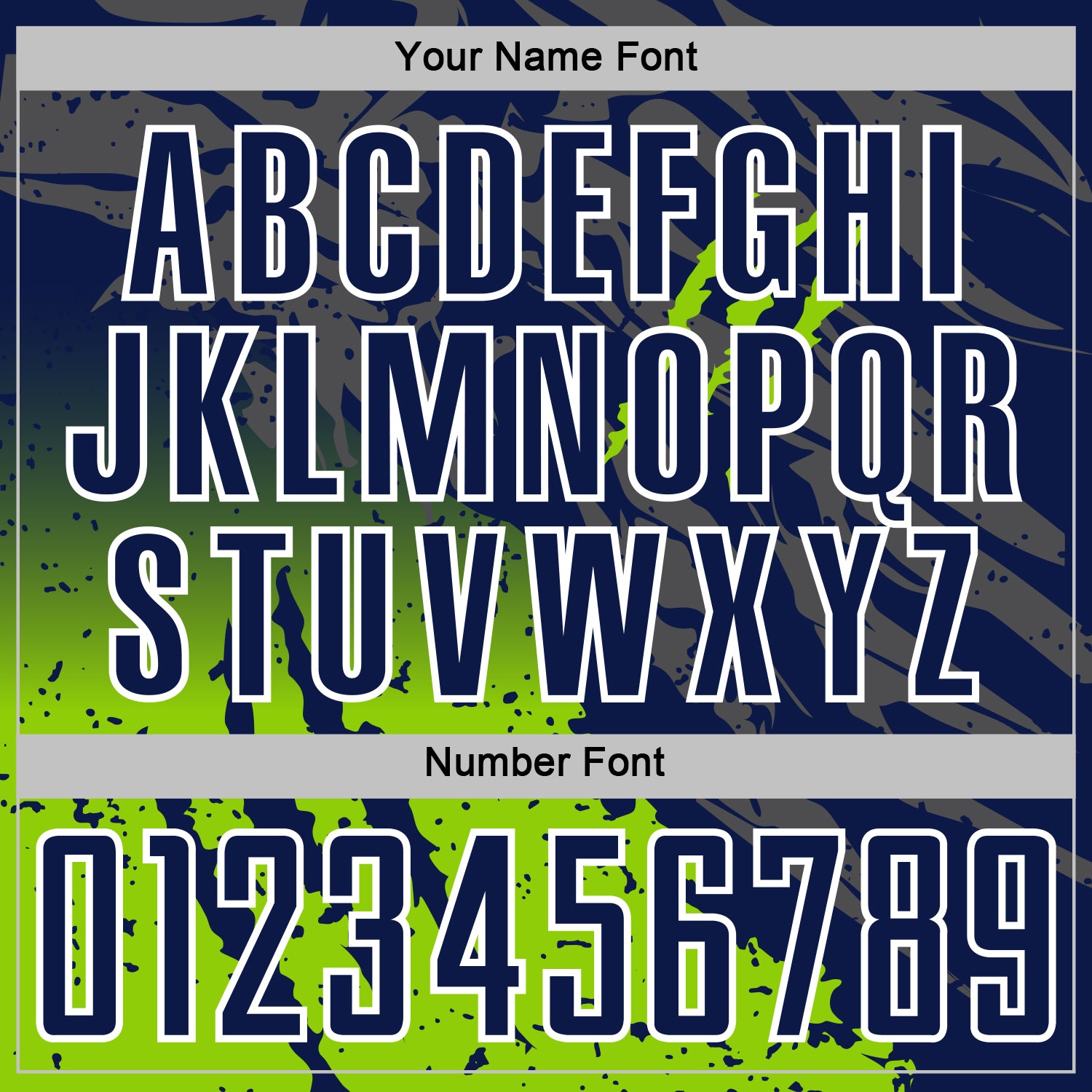 Custom Navy White-Neon Green Gradient Claw Mark Splatter Sports Sublimation Soccer Uniform Jersey view 6