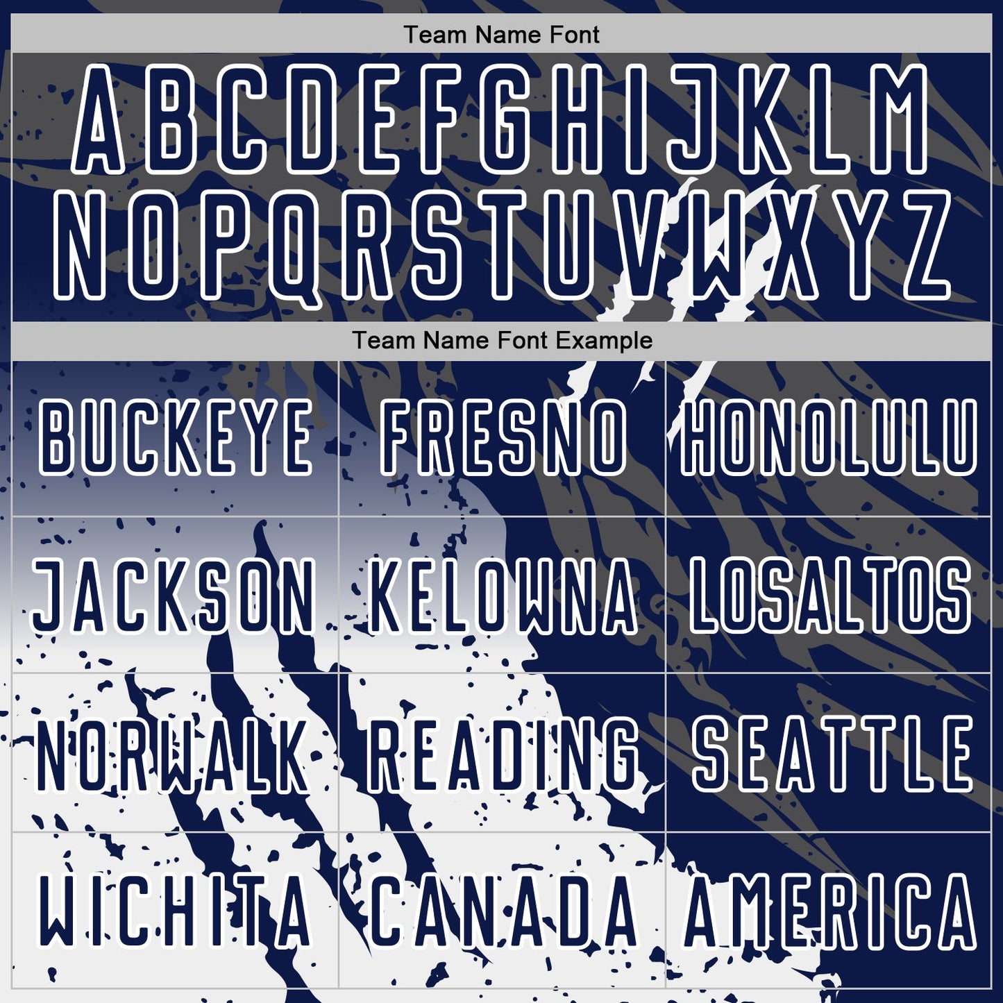 Custom Navy White Gradient Claw Mark Splatter Sports Sublimation Soccer Uniform Jersey view 5
