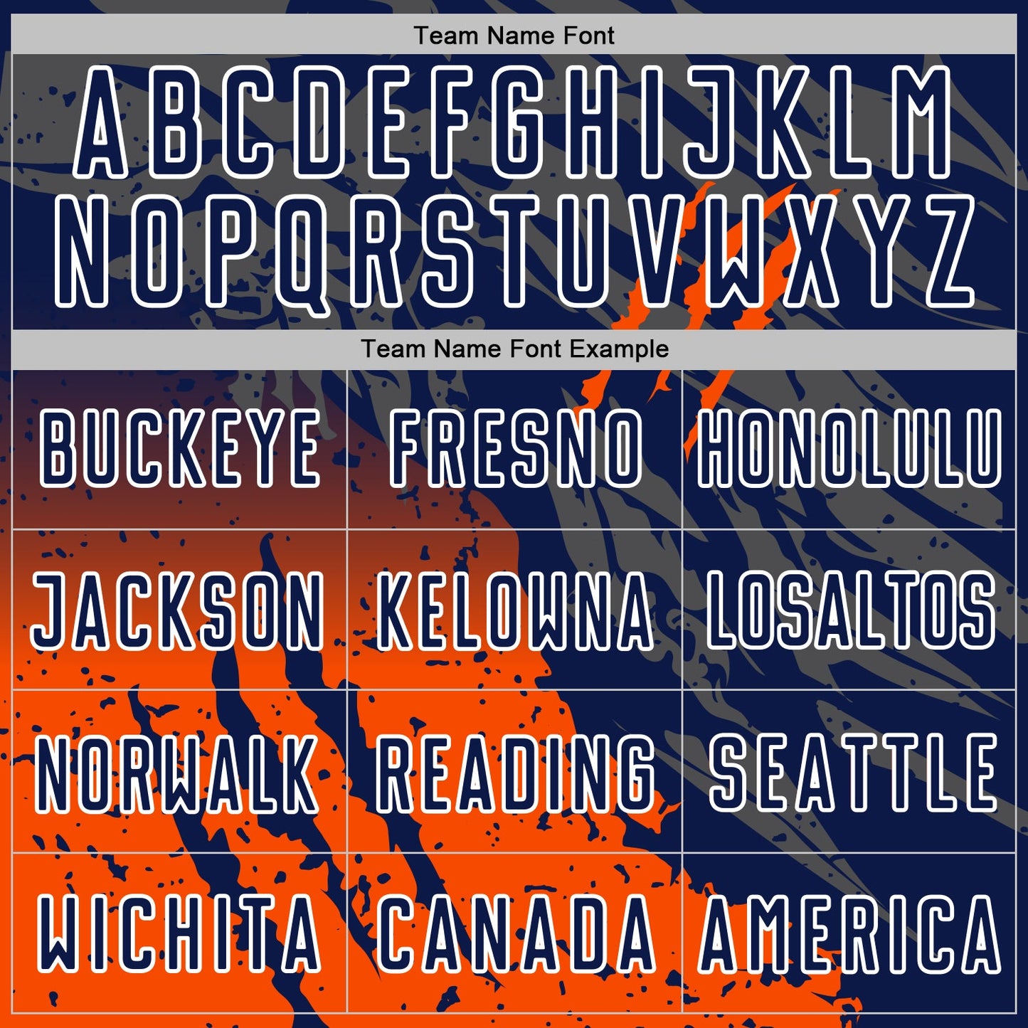 Custom Navy White-Orange Gradient Claw Mark Splatter Sports Sublimation Soccer Uniform Jersey view 5