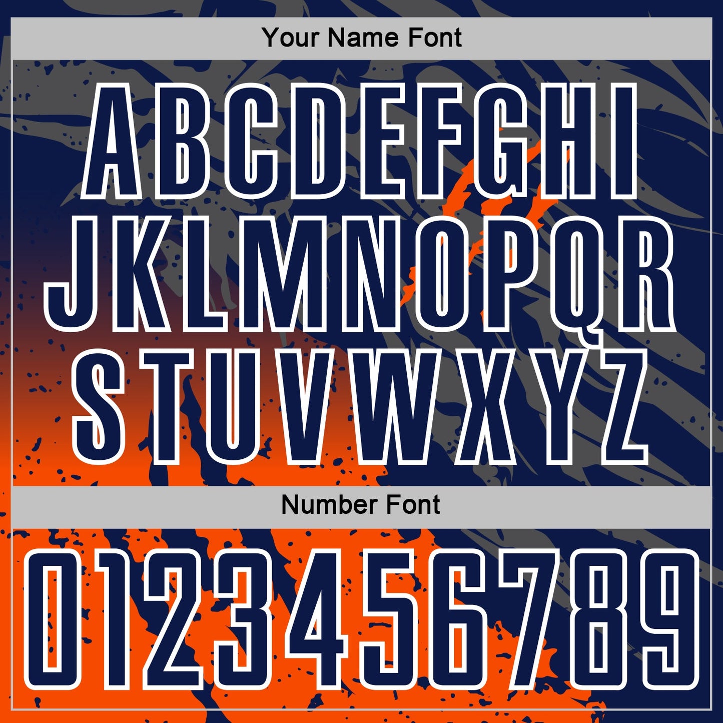 Custom Navy White-Orange Gradient Claw Mark Splatter Sports Sublimation Soccer Uniform Jersey view 6
