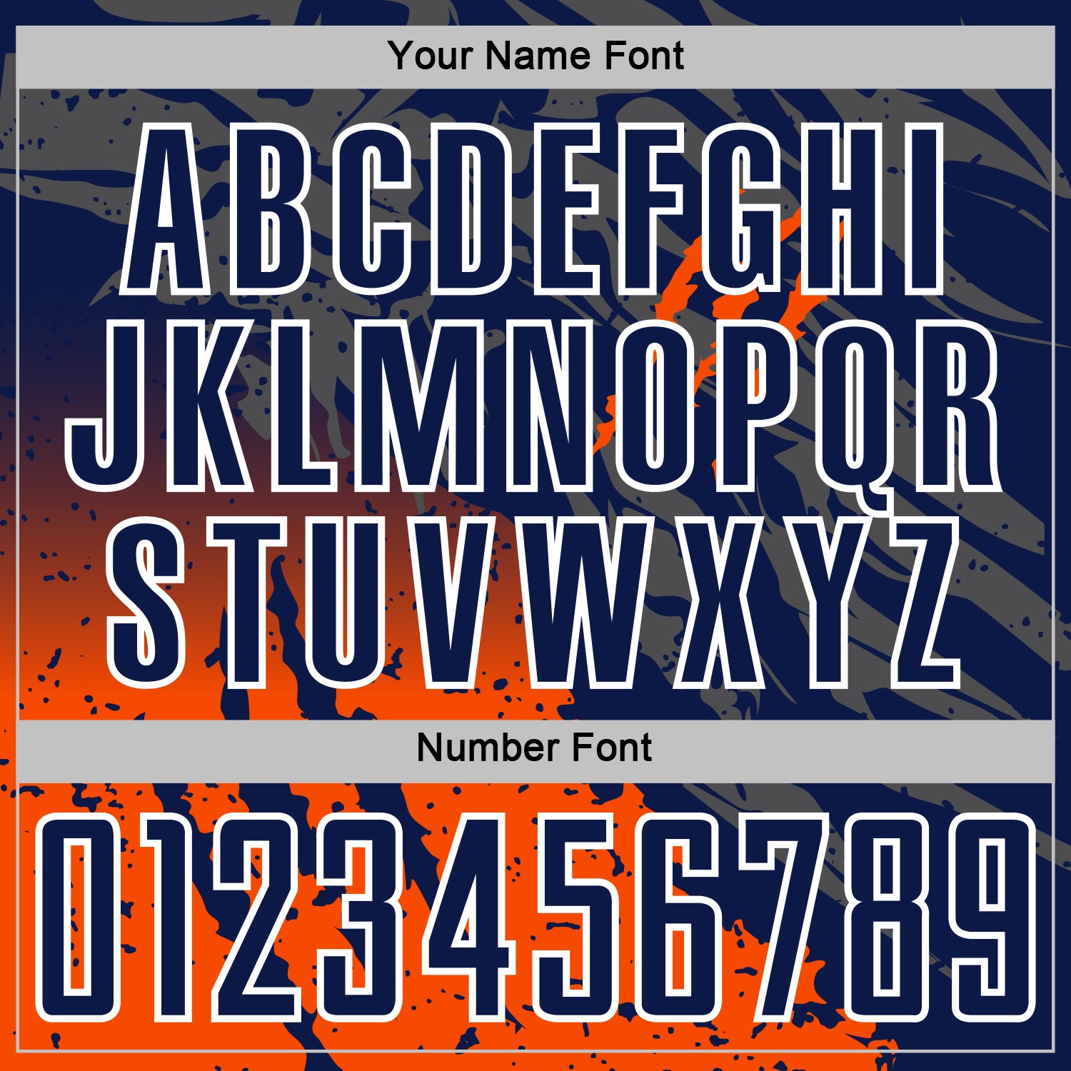 Custom Navy White-Orange Gradient Claw Mark Splatter Sports Sublimation Soccer Uniform Jersey view 6