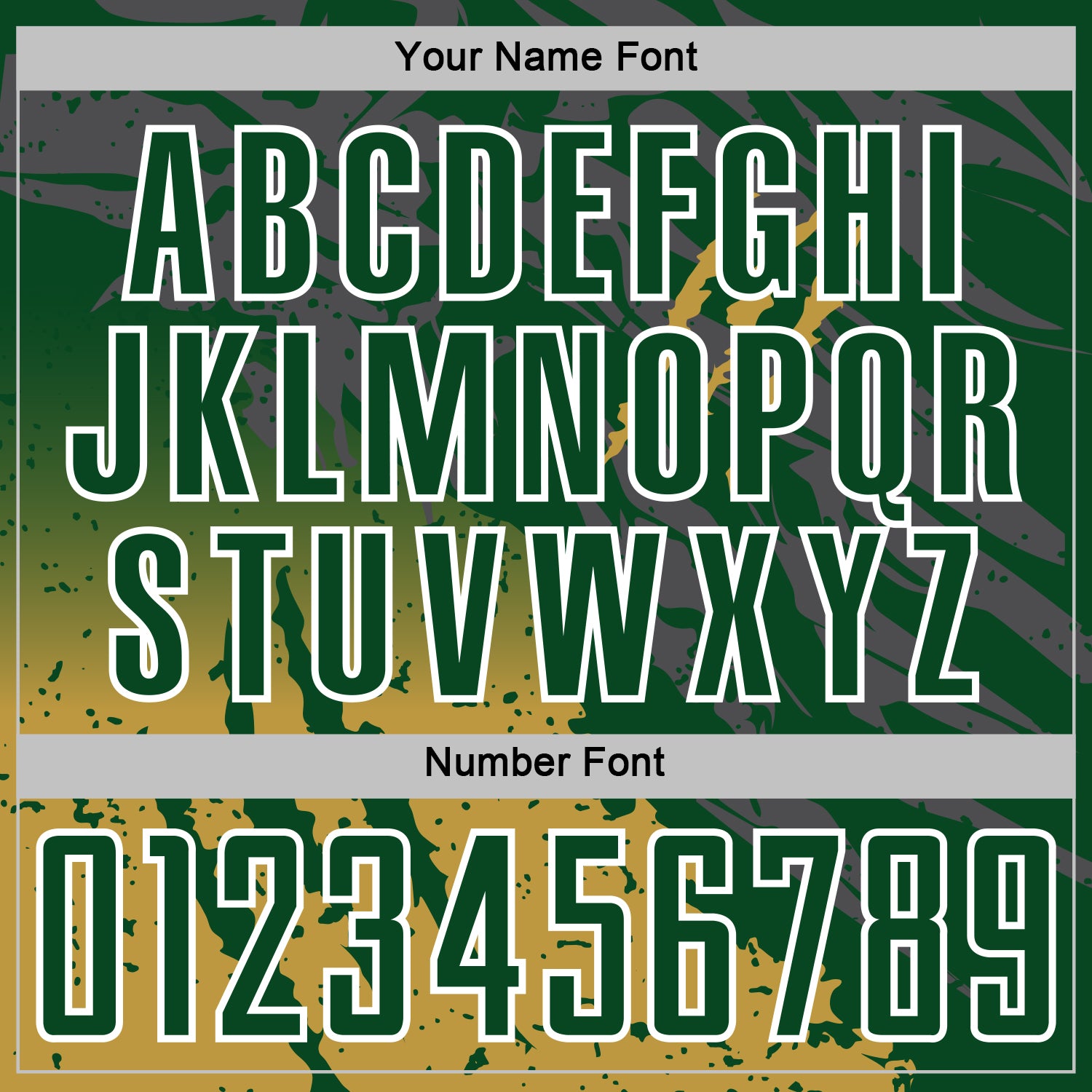 Custom Green White-Old Gold Gradient Claw Mark Splatter Sports Sublimation Soccer Uniform Jersey view 6