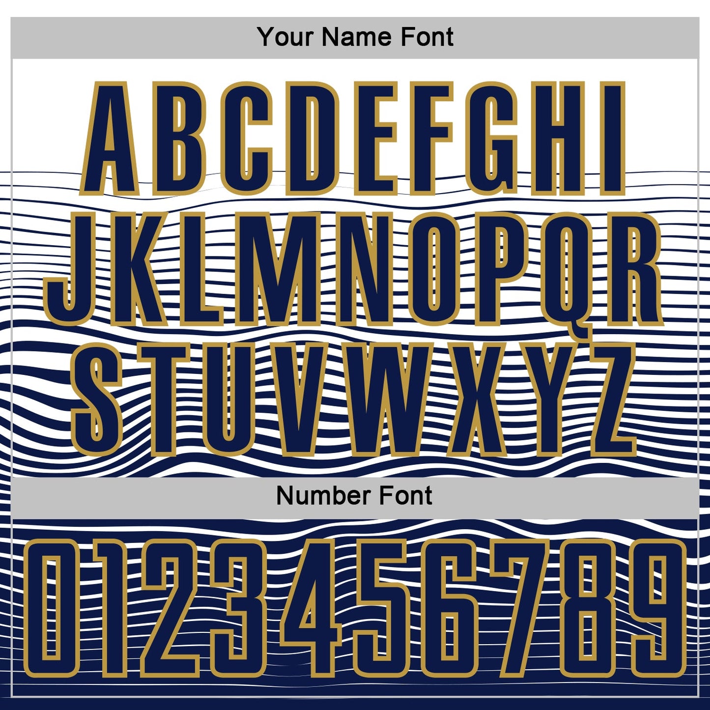 Custom White Navy-Old Gold Gradient Wave Line Sports Sublimation Soccer Uniform Jersey view 6