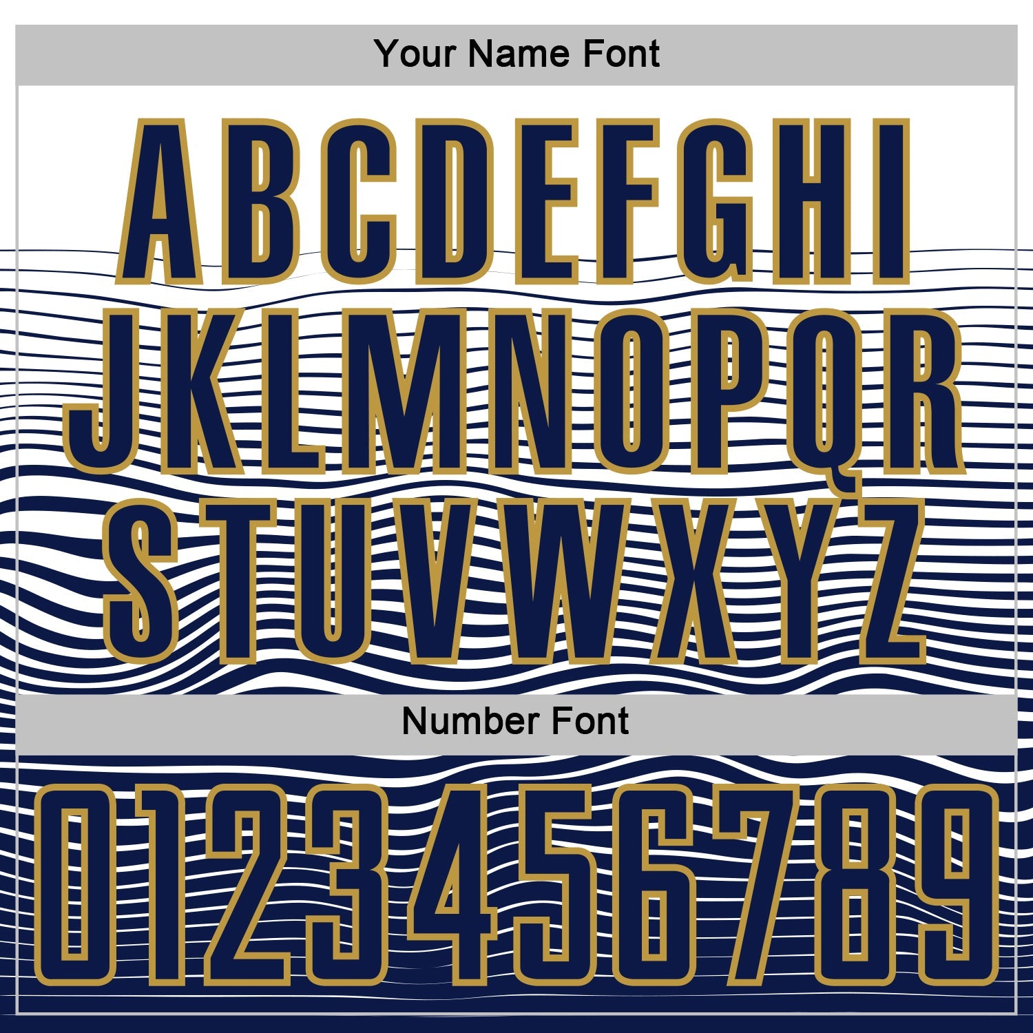 Custom White Navy-Old Gold Gradient Wave Line Sports Sublimation Soccer Uniform Jersey view 6
