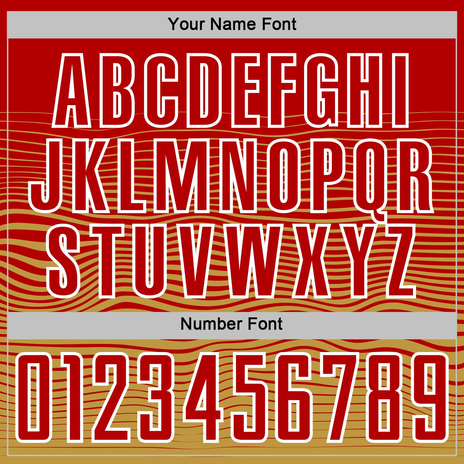 Custom Red White-Old Gold Gradient Wave Line Sports Sublimation Soccer Uniform Jersey view 6