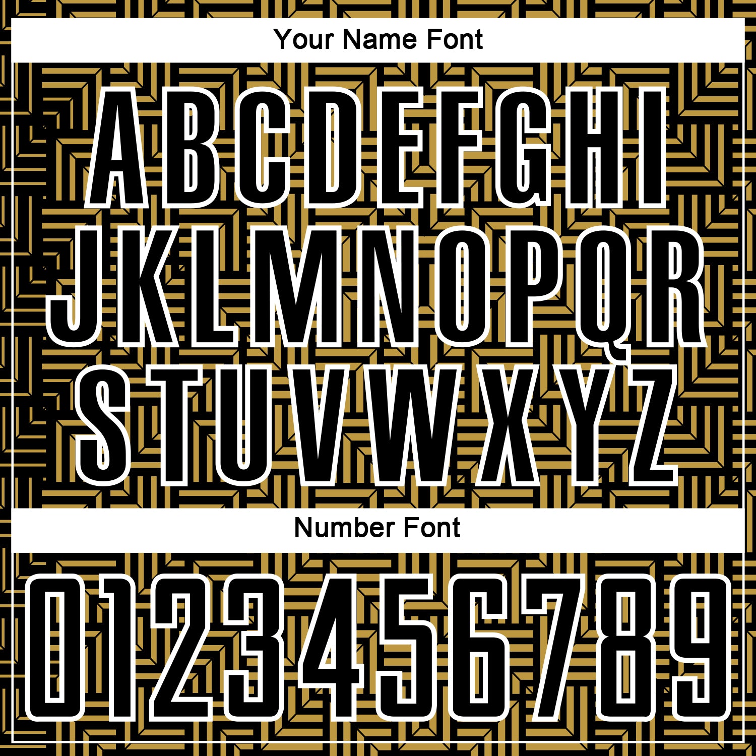 Custom Black Old Gold-White Geometric Maze Interlocking Square Sports Sublimation Soccer Uniform Jersey view 6