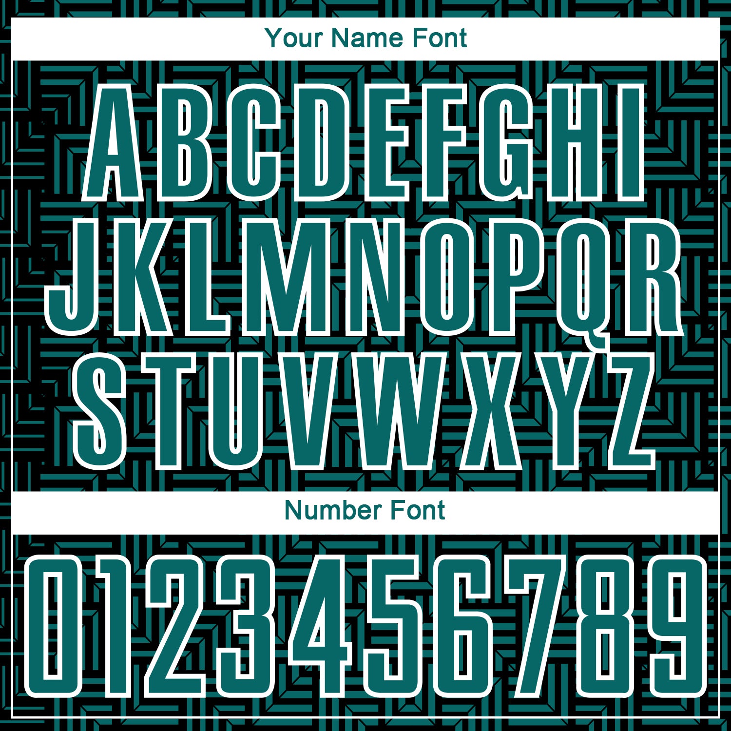 Custom Black Teal-White Geometric Maze Interlocking Square Sports Sublimation Soccer Uniform Jersey view 6