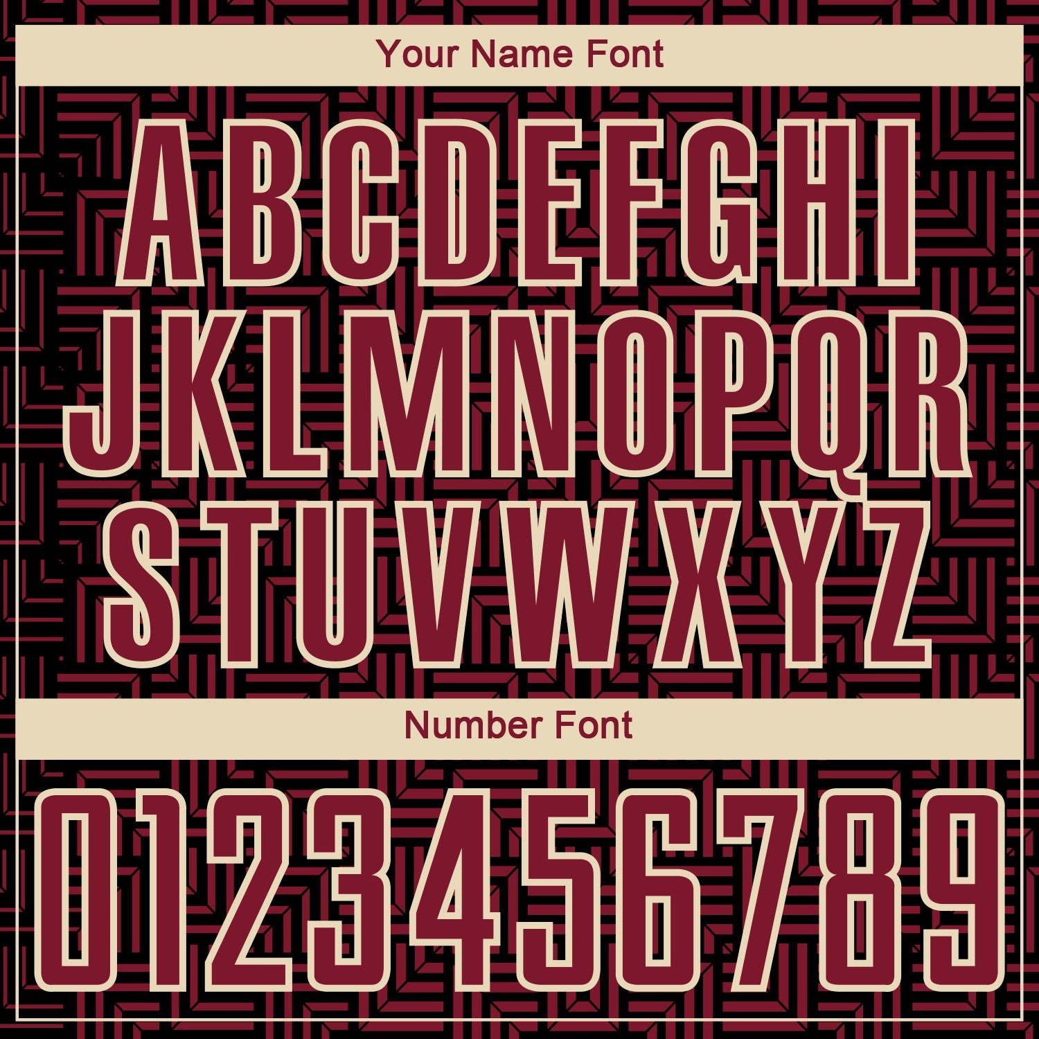 Custom Black Crimson-Cream Geometric Maze Interlocking Square Sports Sublimation Soccer Uniform Jersey view 6
