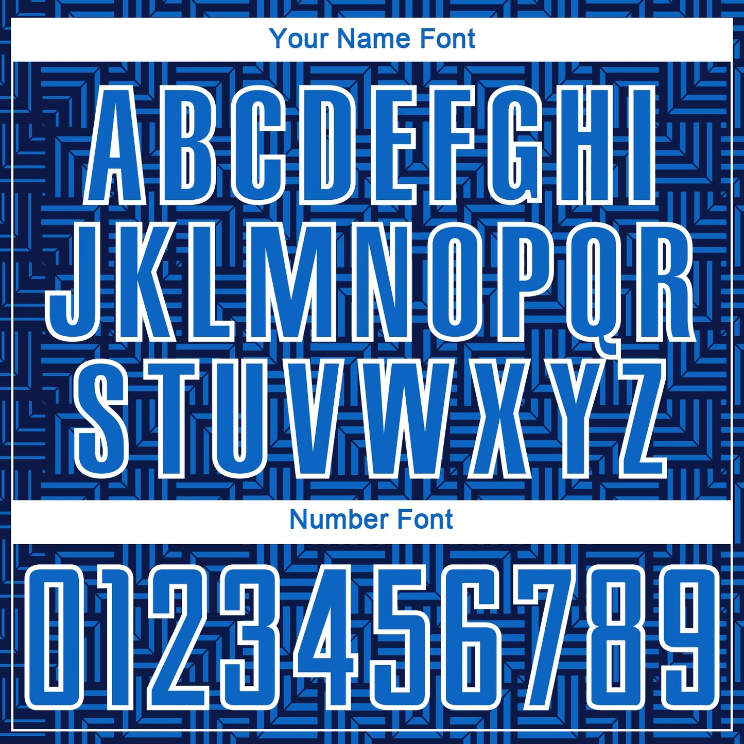 Custom Navy Blue-White Geometric Maze Interlocking Square Sports Sublimation Soccer Uniform Jersey view 6