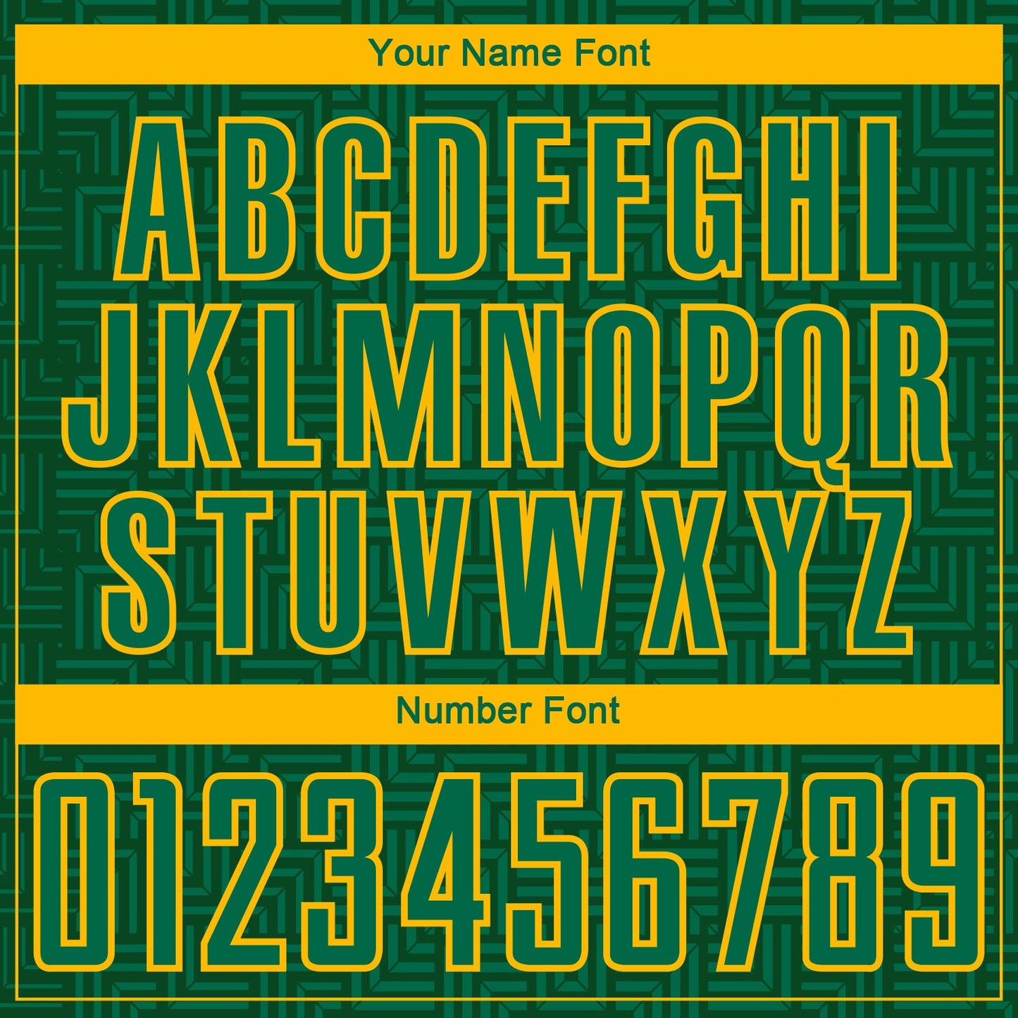 Custom Green Kelly Green-Gold Geometric Maze Interlocking Square Sports Sublimation Soccer Uniform Jersey view 6