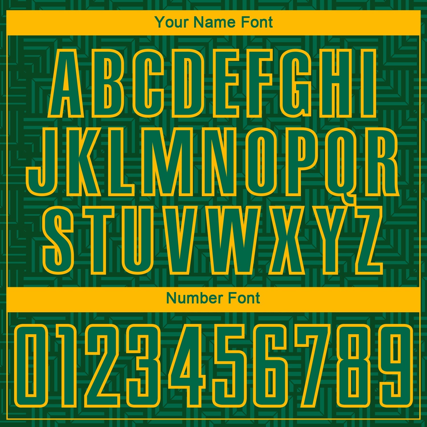 Custom Green Kelly Green-Gold Geometric Maze Interlocking Square Sports Sublimation Soccer Uniform Jersey view 6