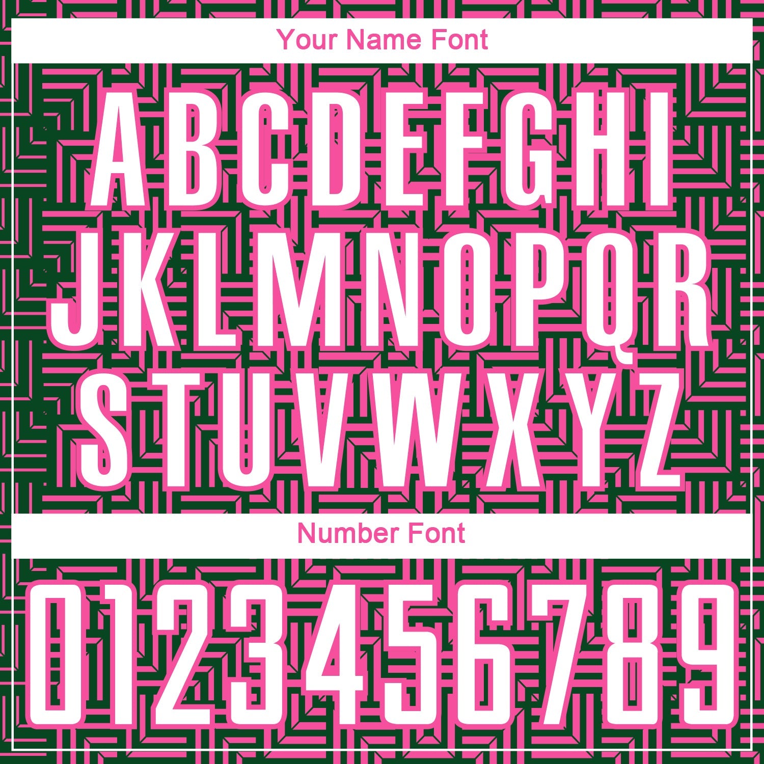 Custom Green White-Pink Geometric Maze Interlocking Square Sports Sublimation Soccer Uniform Jersey view 6