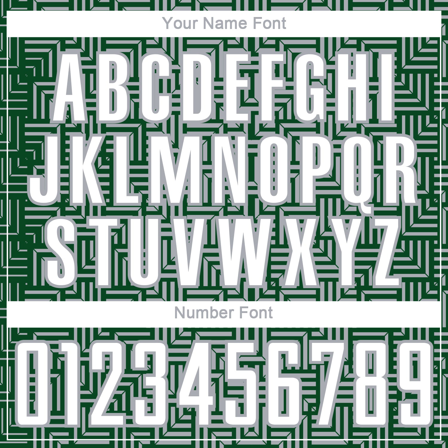 Custom Green White-Gray Geometric Maze Interlocking Square Sports Sublimation Soccer Uniform Jersey view 6