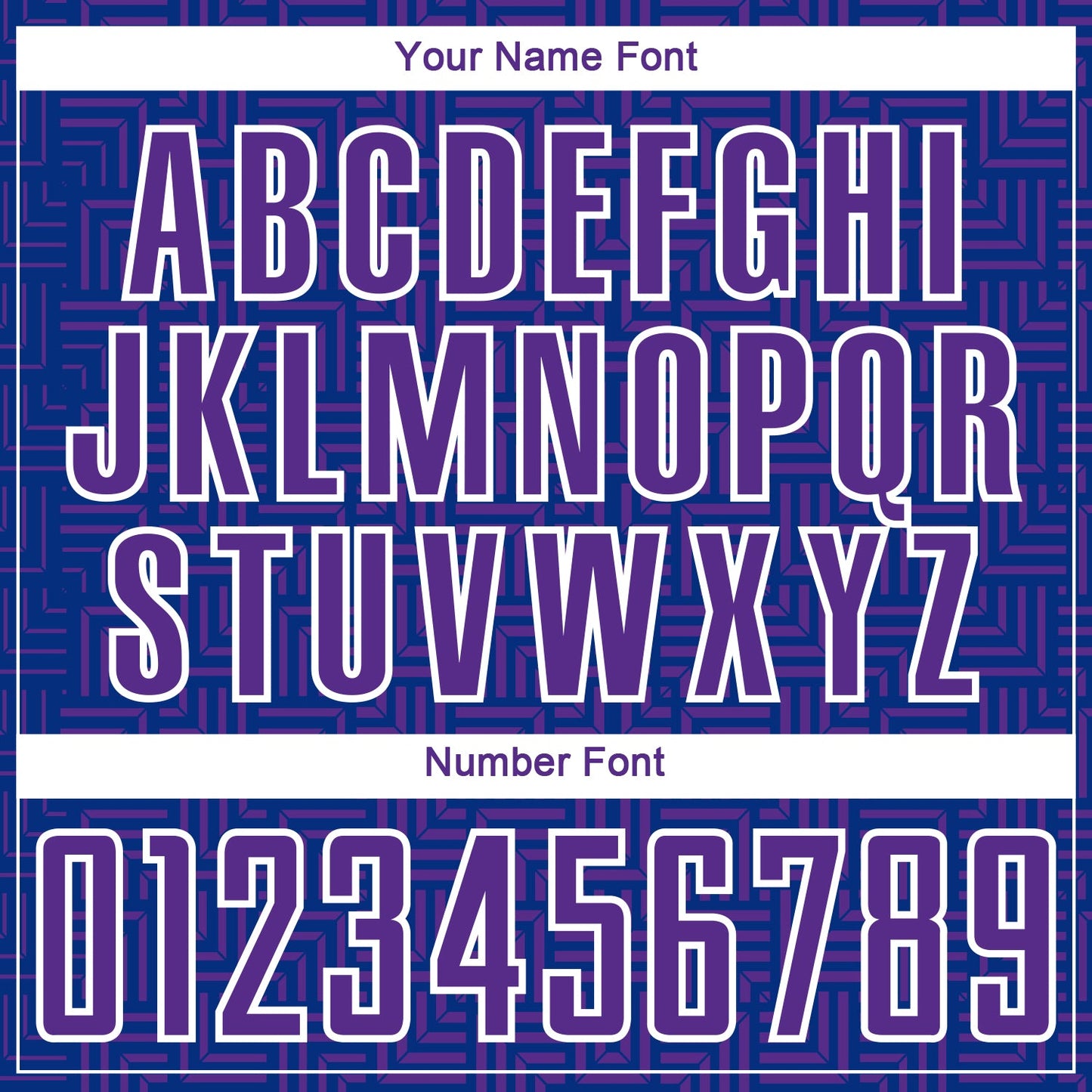 Custom Royal Purple-White Geometric Maze Interlocking Square Sports Sublimation Soccer Uniform Jersey view 6