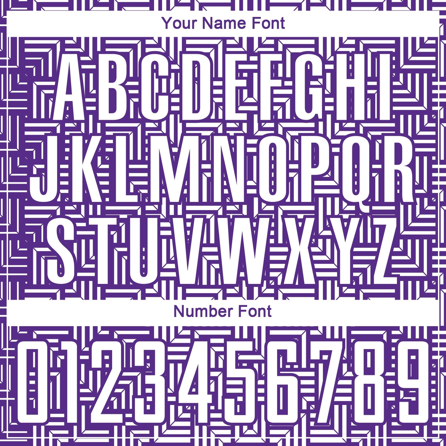 Custom Purple White Geometric Maze Interlocking Square Sports Sublimation Soccer Uniform Jersey view 6
