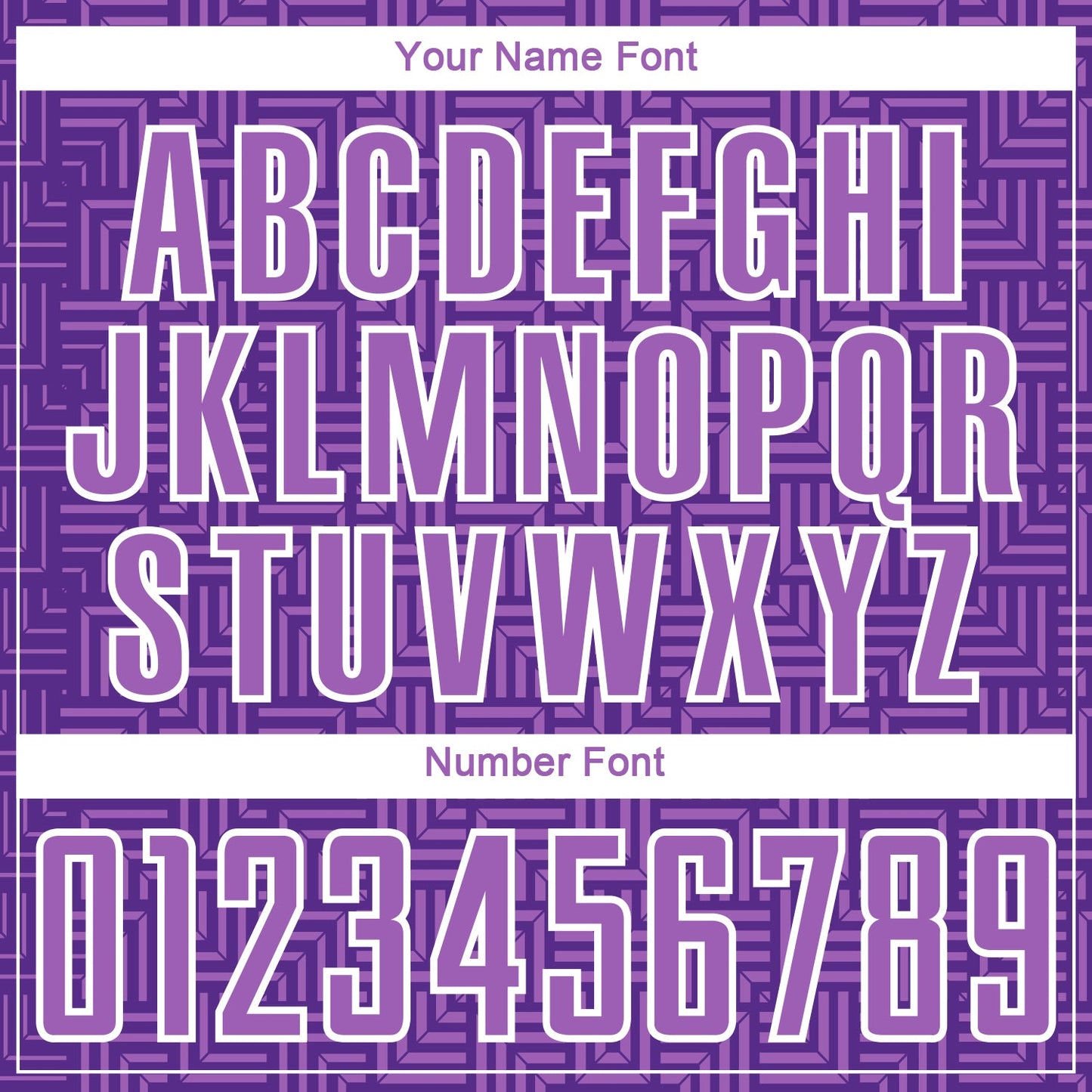 Custom Purple Medium Purple-White Geometric Maze Interlocking Square Sports Sublimation Soccer Uniform Jersey view 6