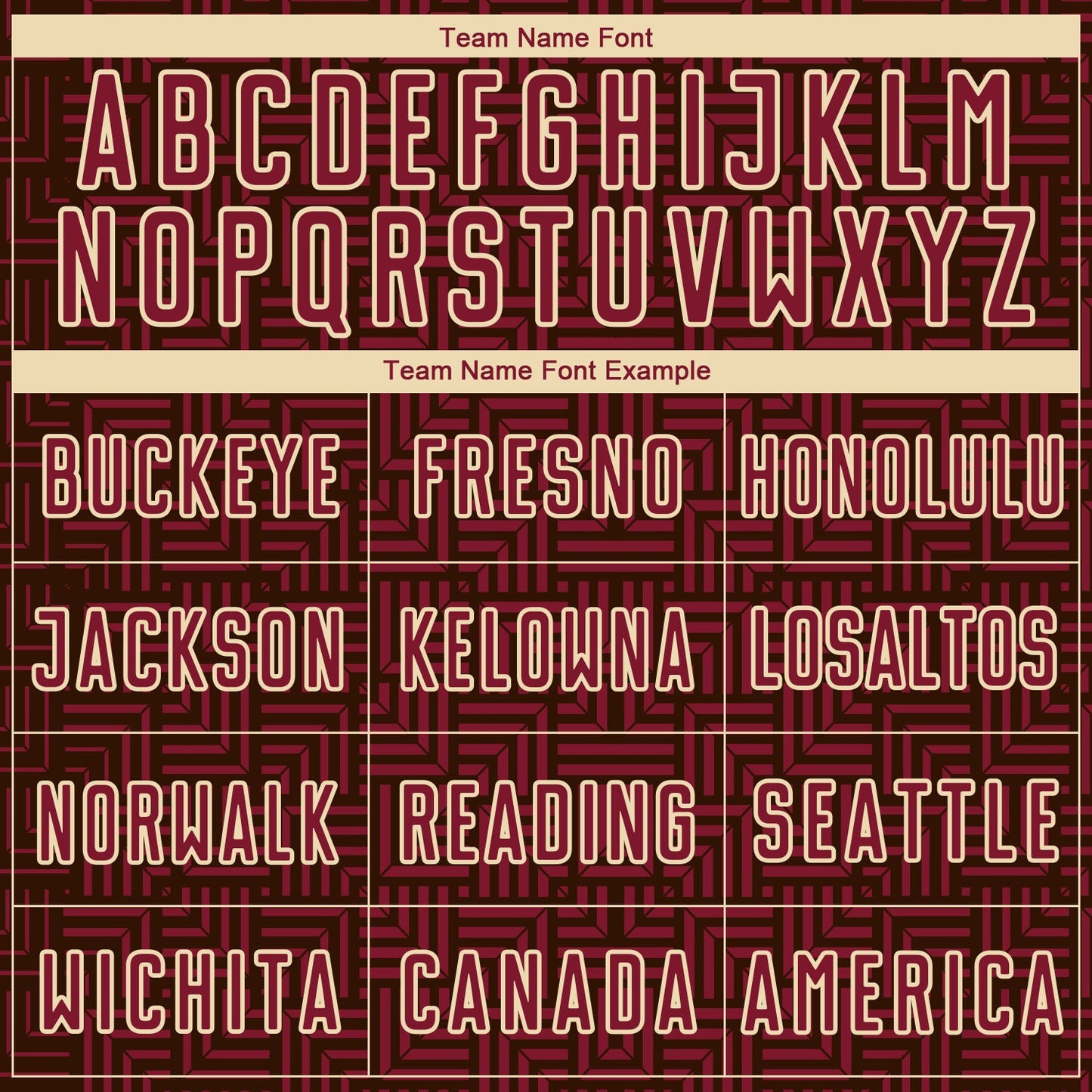 Custom Brown Crimson-Cream Geometric Maze Interlocking Square Sports Sublimation Soccer Uniform Jersey view 5