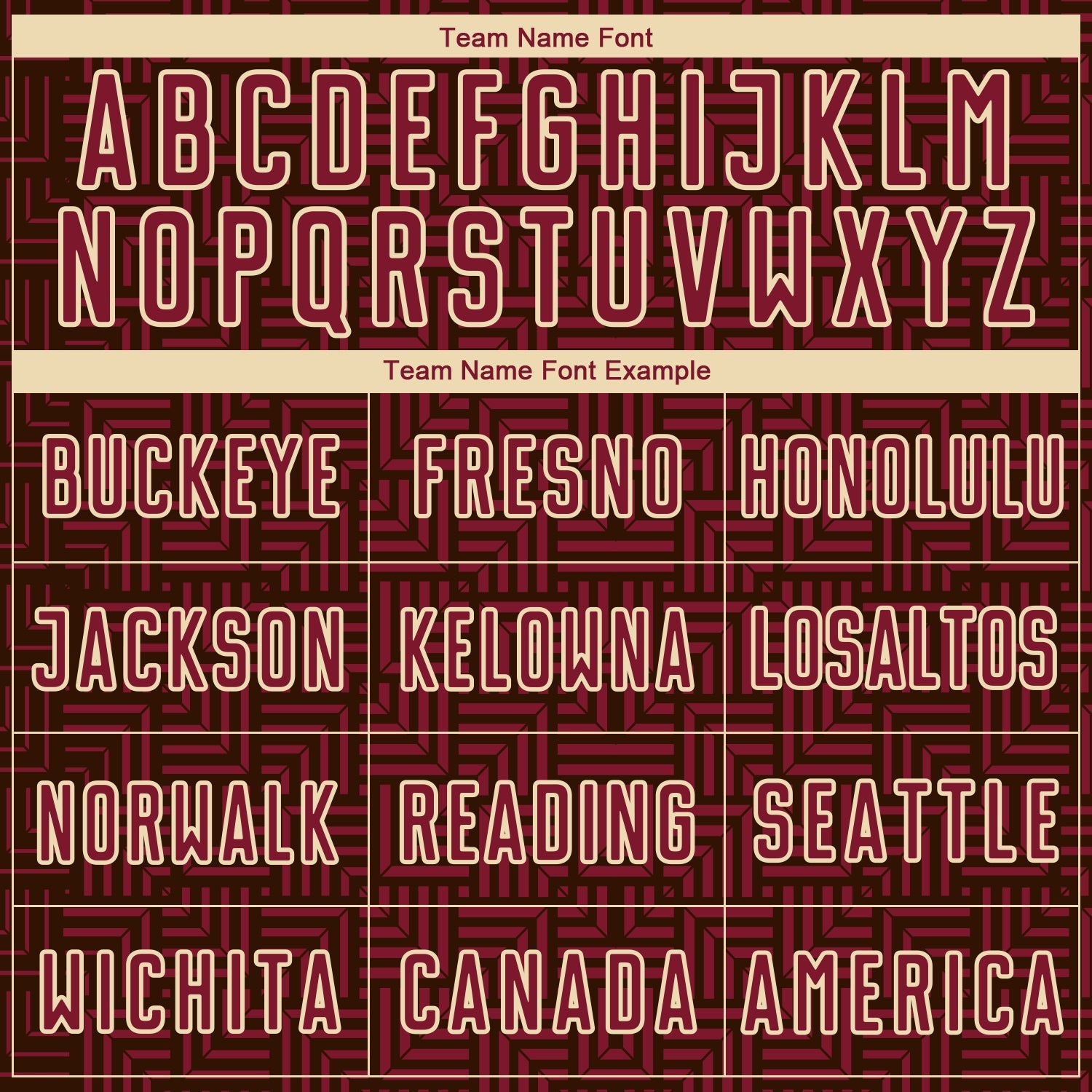 Custom Brown Crimson-Cream Geometric Maze Interlocking Square Sports Sublimation Soccer Uniform Jersey view 5