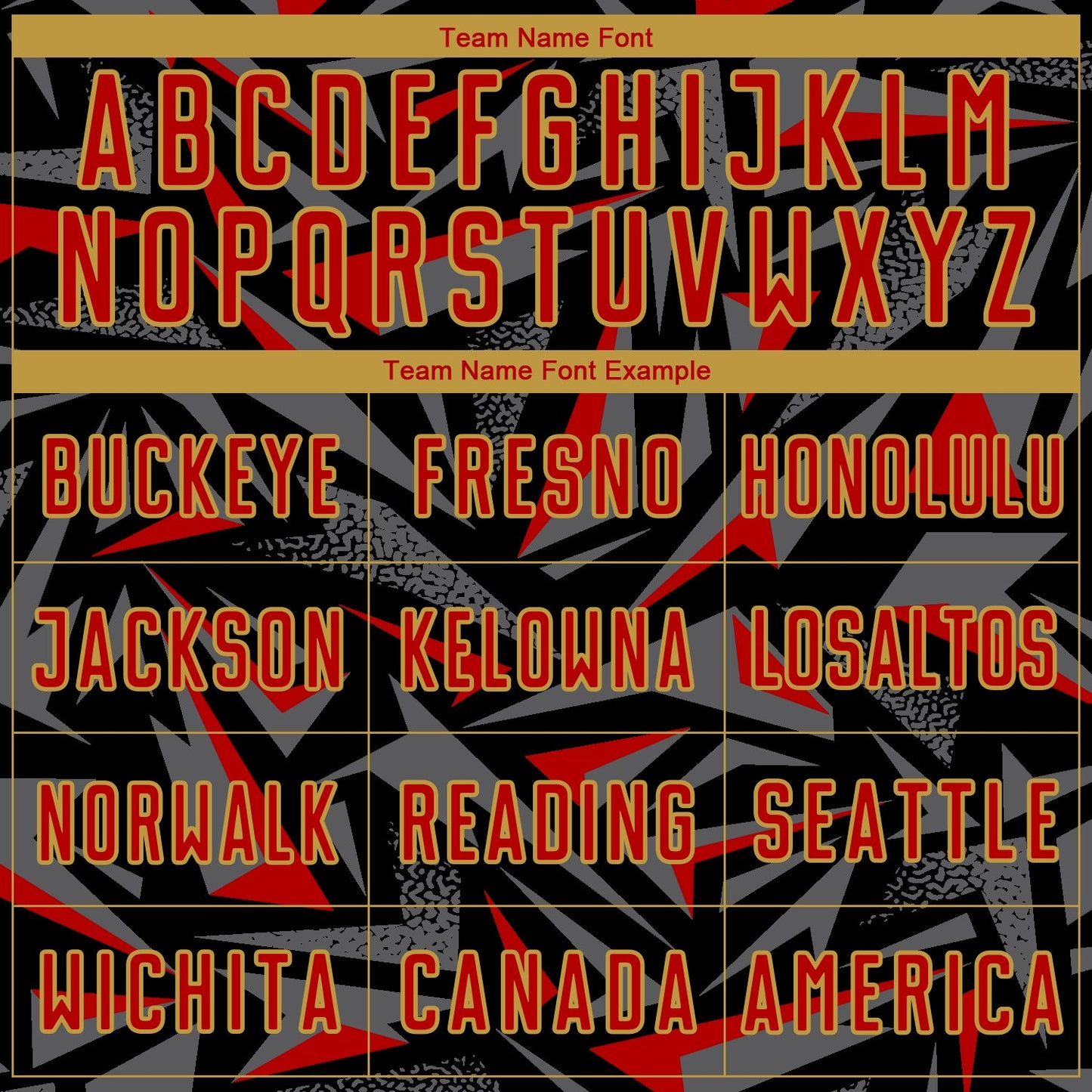 Custom Black Red Old Gold-Steel Gray Cyber Mecha E-sport Geometric Shards Spike Sublimation Soccer Uniform Jersey view 5