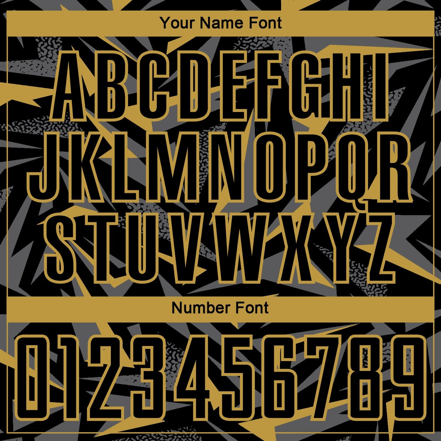 Custom Black Old Gold-Steel Gray Cyber Mecha E-sport Geometric Shards Spike Sublimation Soccer Uniform Jersey view 6