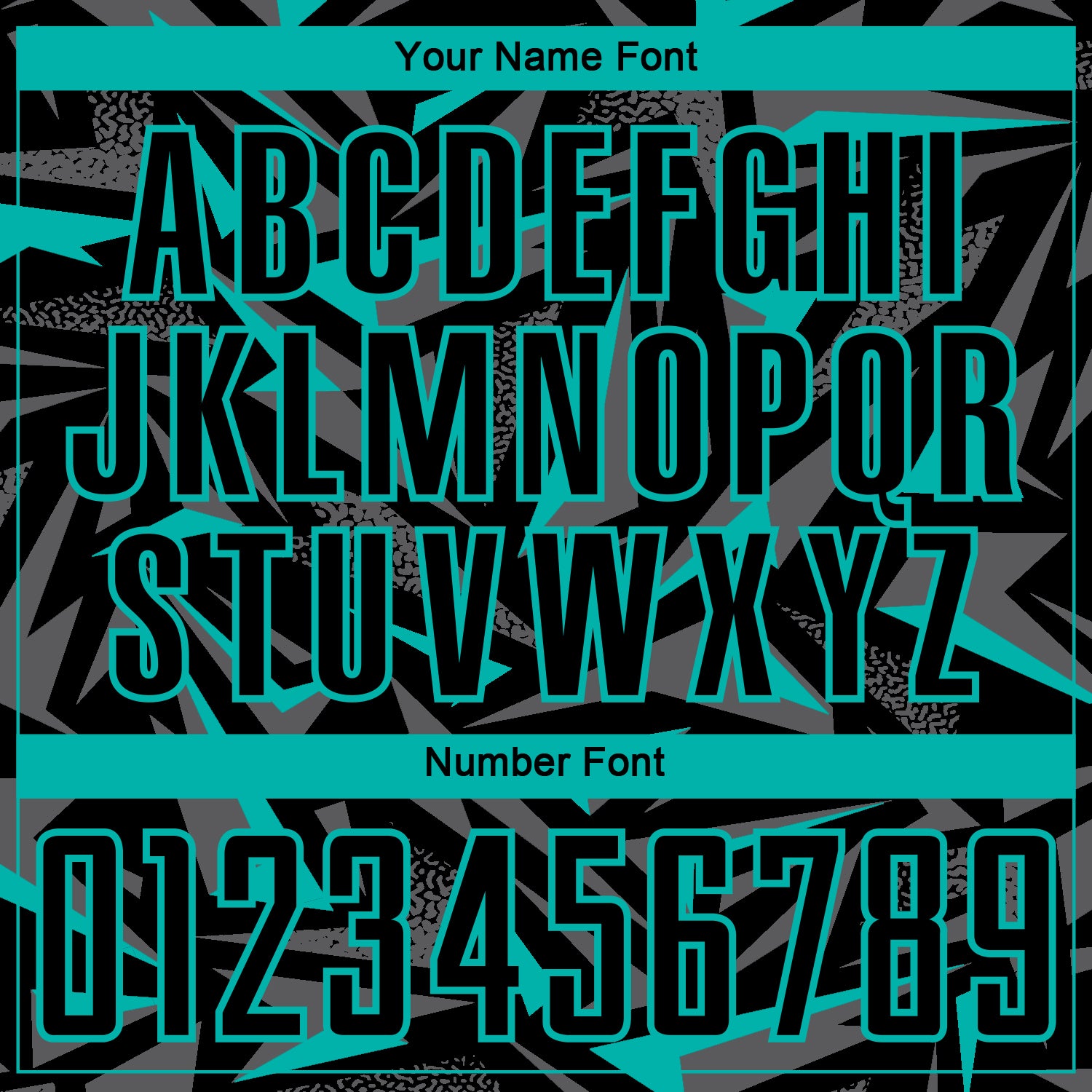 Custom Black Aqua-Steel Gray Cyber Mecha E-sport Geometric Shards Spike Sublimation Soccer Uniform Jersey view 6