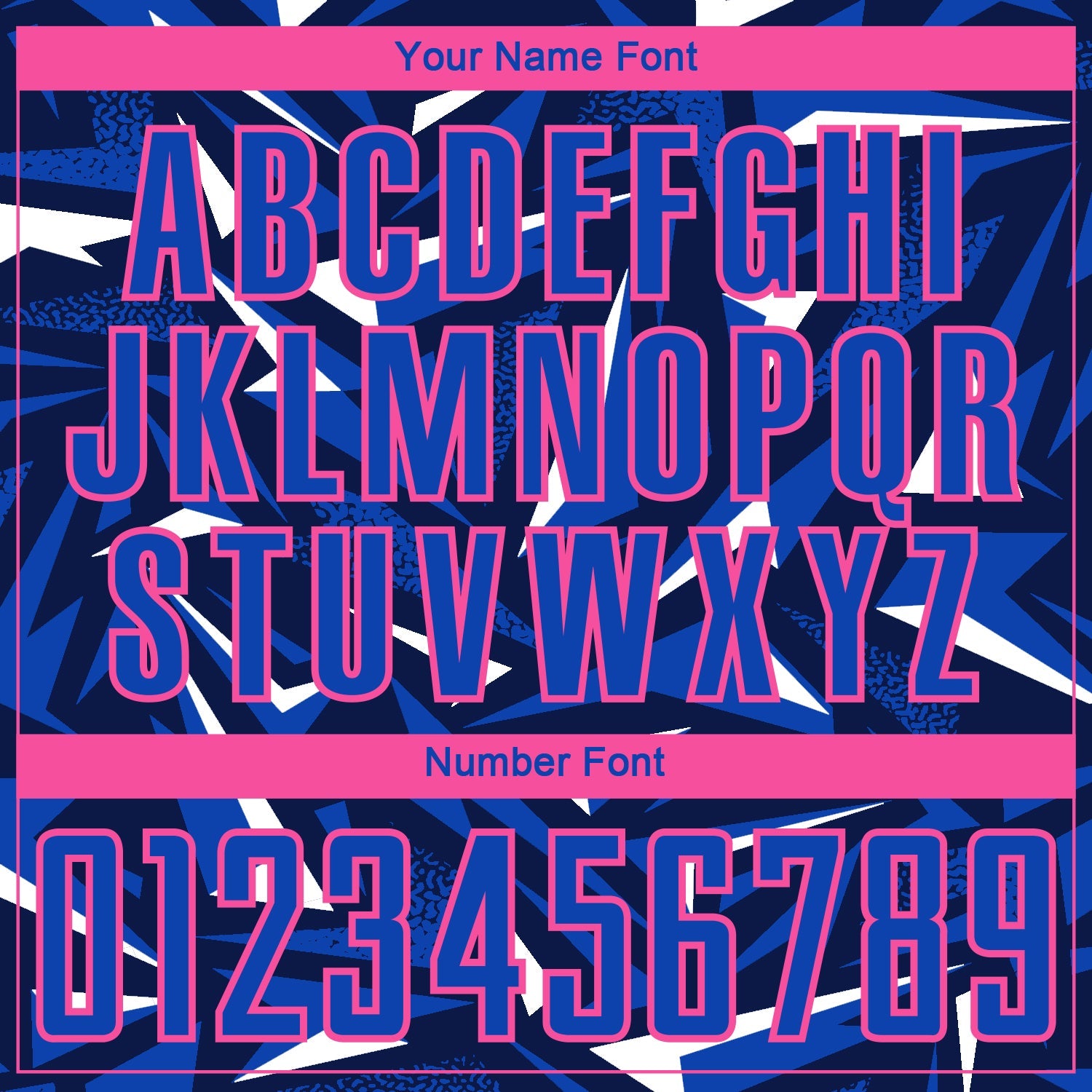 Custom Navy Thunder Blue Pink-White Cyber Mecha E-sport Geometric Shards Spike Sublimation Soccer Uniform Jersey view 6