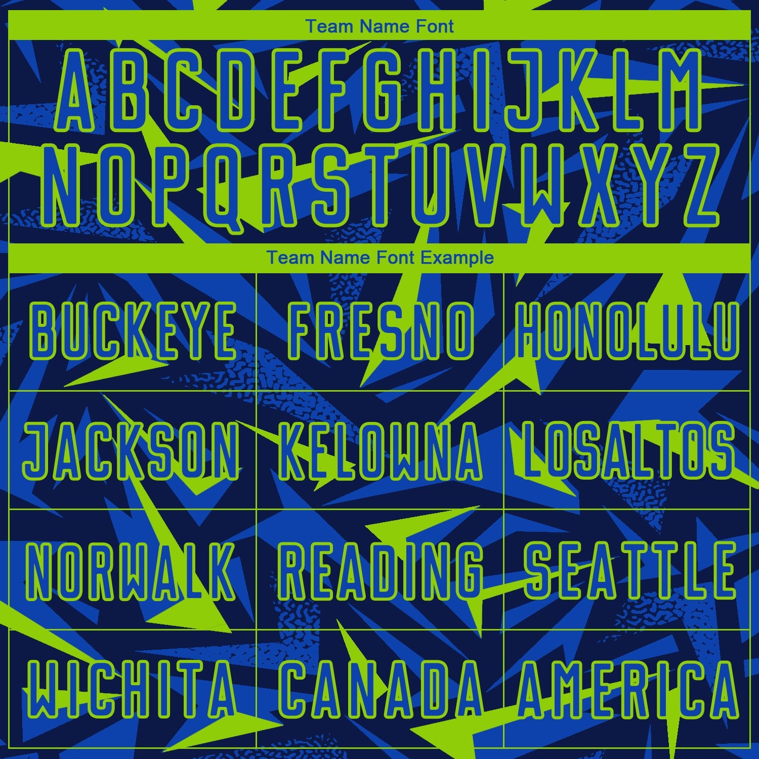Custom Navy Thunder Blue-Neon Green Cyber Mecha E-sport Geometric Shards Spike Sublimation Soccer Uniform Jersey view 5