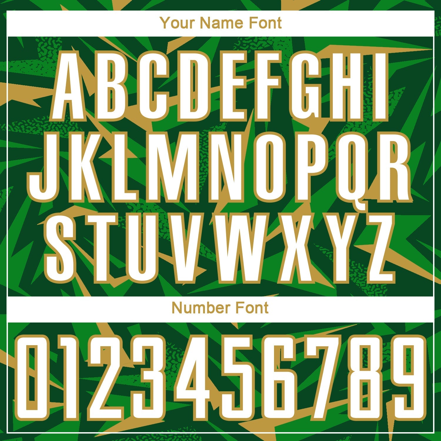 Custom Green White Old Gold-Grass Green Cyber Mecha E-sport Geometric Shards Spike Sublimation Soccer Uniform Jersey view 6