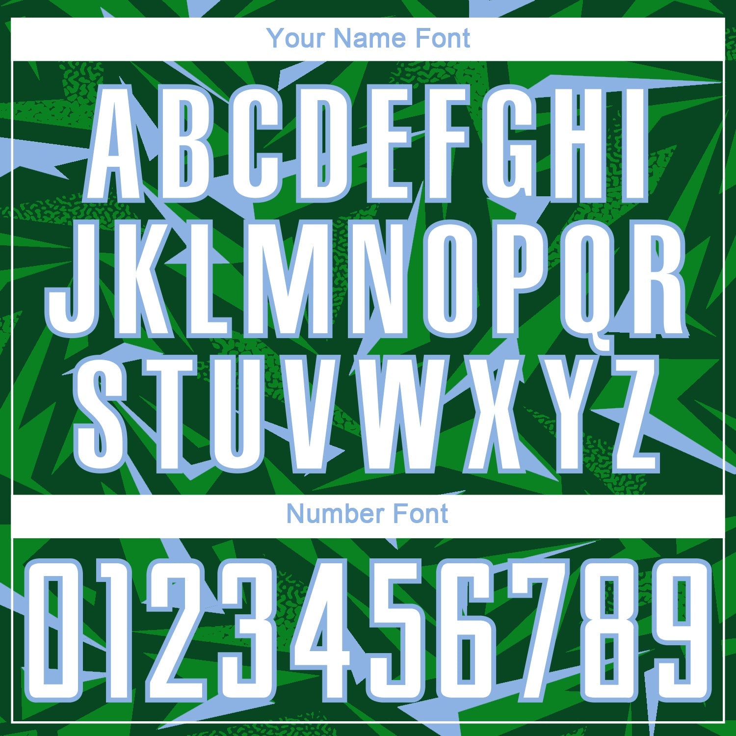 Custom Green White Light Blue-Grass Green Cyber Mecha E-sport Geometric Shards Spike Sublimation Soccer Uniform Jersey view 6