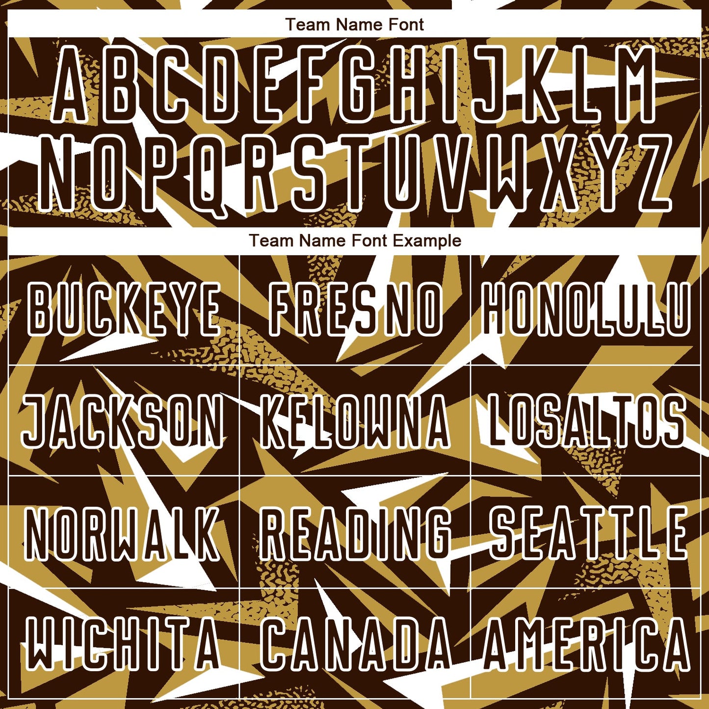 Custom Brown Old Gold-White Cyber Mecha E-sport Geometric Shards Spike Sublimation Soccer Uniform Jersey view 5