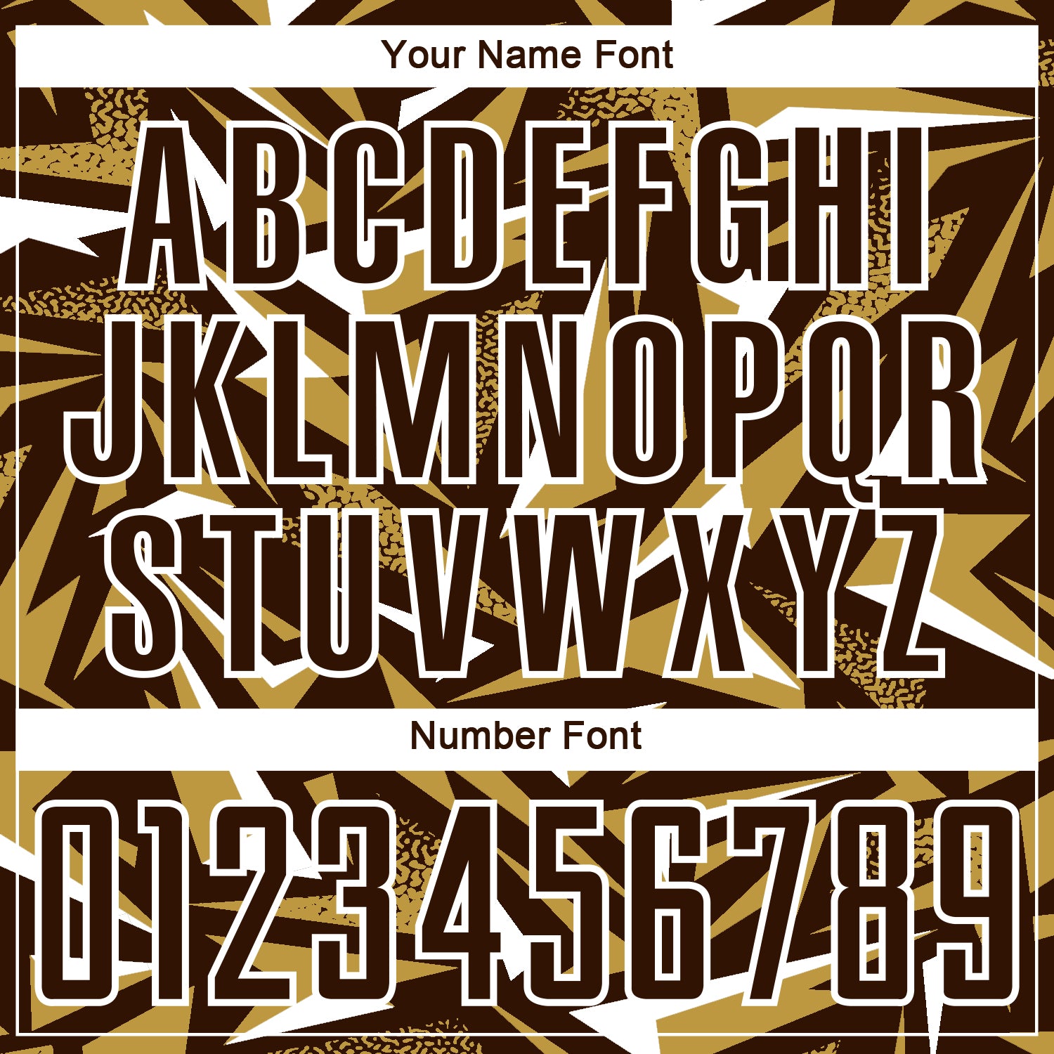 Custom Brown Old Gold-White Cyber Mecha E-sport Geometric Shards Spike Sublimation Soccer Uniform Jersey view 6
