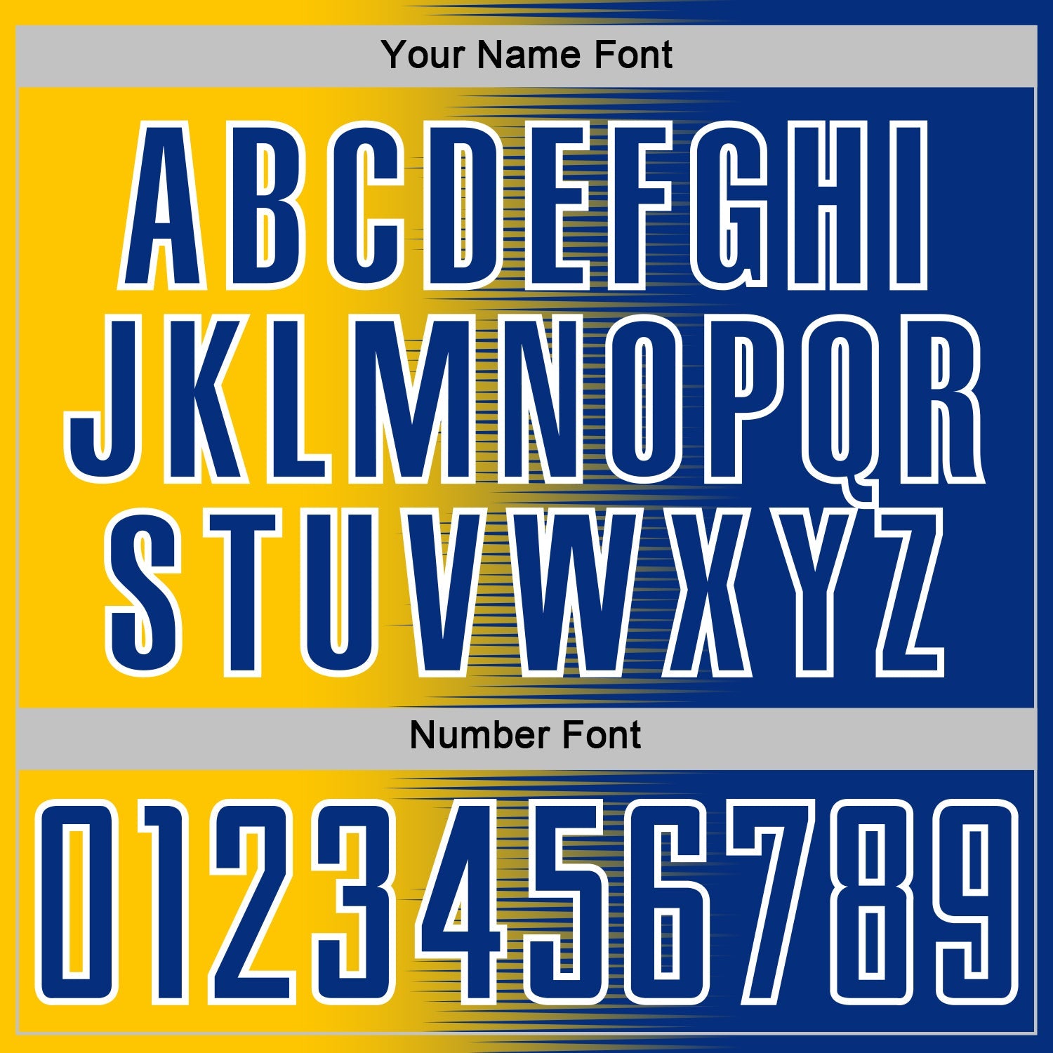 Custom Royal White-Yellow Gradient Line Sublimation Soccer Uniform Jersey view 6