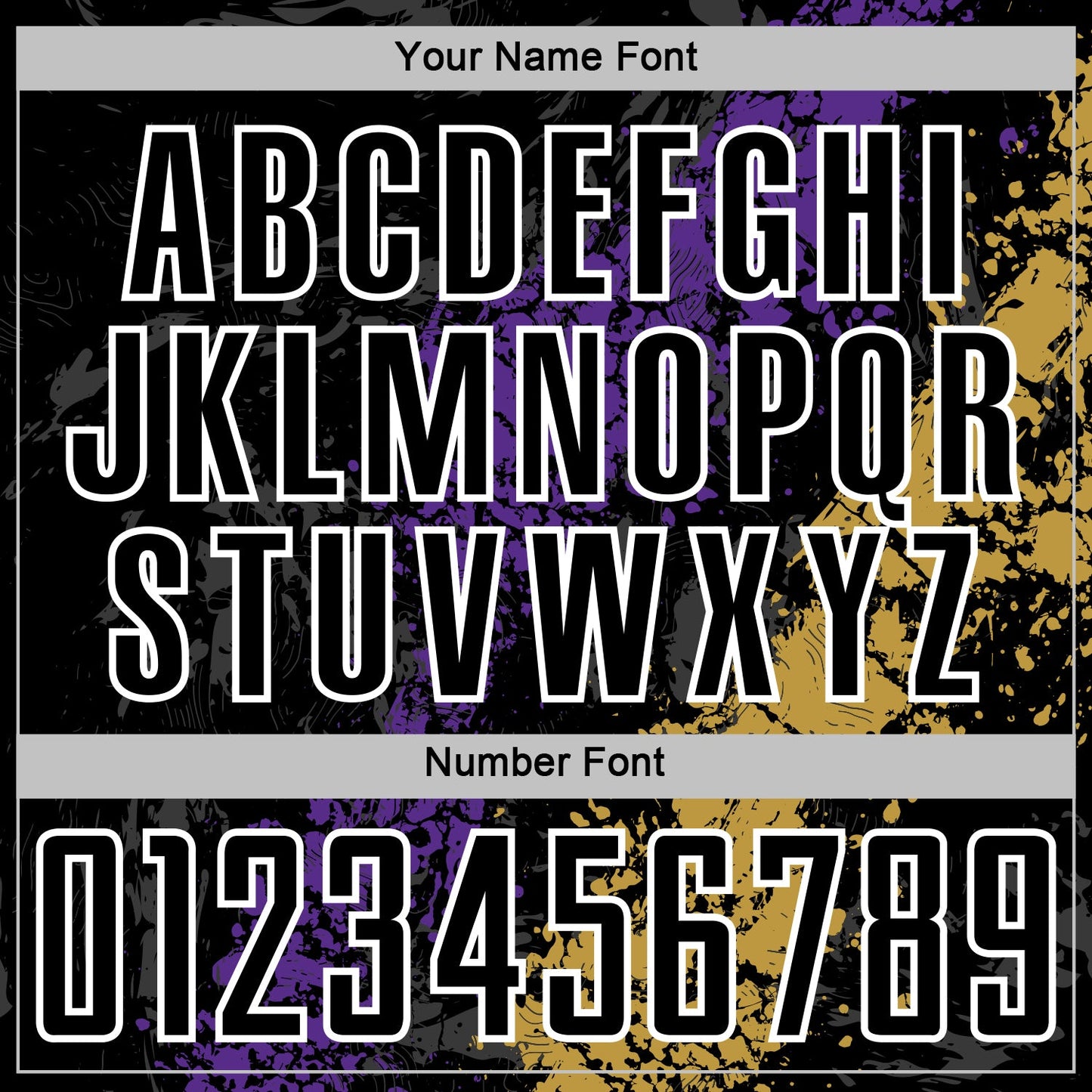 Custom Black White Purple-Old Gold Dripping Splatter Cracked Texture Sublimation Soccer Uniform Jersey view 6