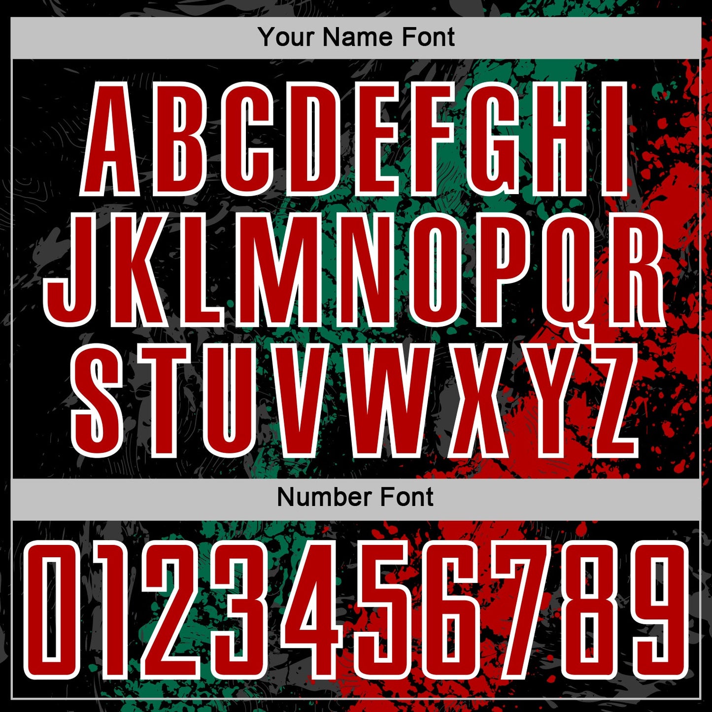 Custom Black Red White-Kelly Green Dripping Splatter Cracked Texture Sublimation Soccer Uniform Jersey view 6