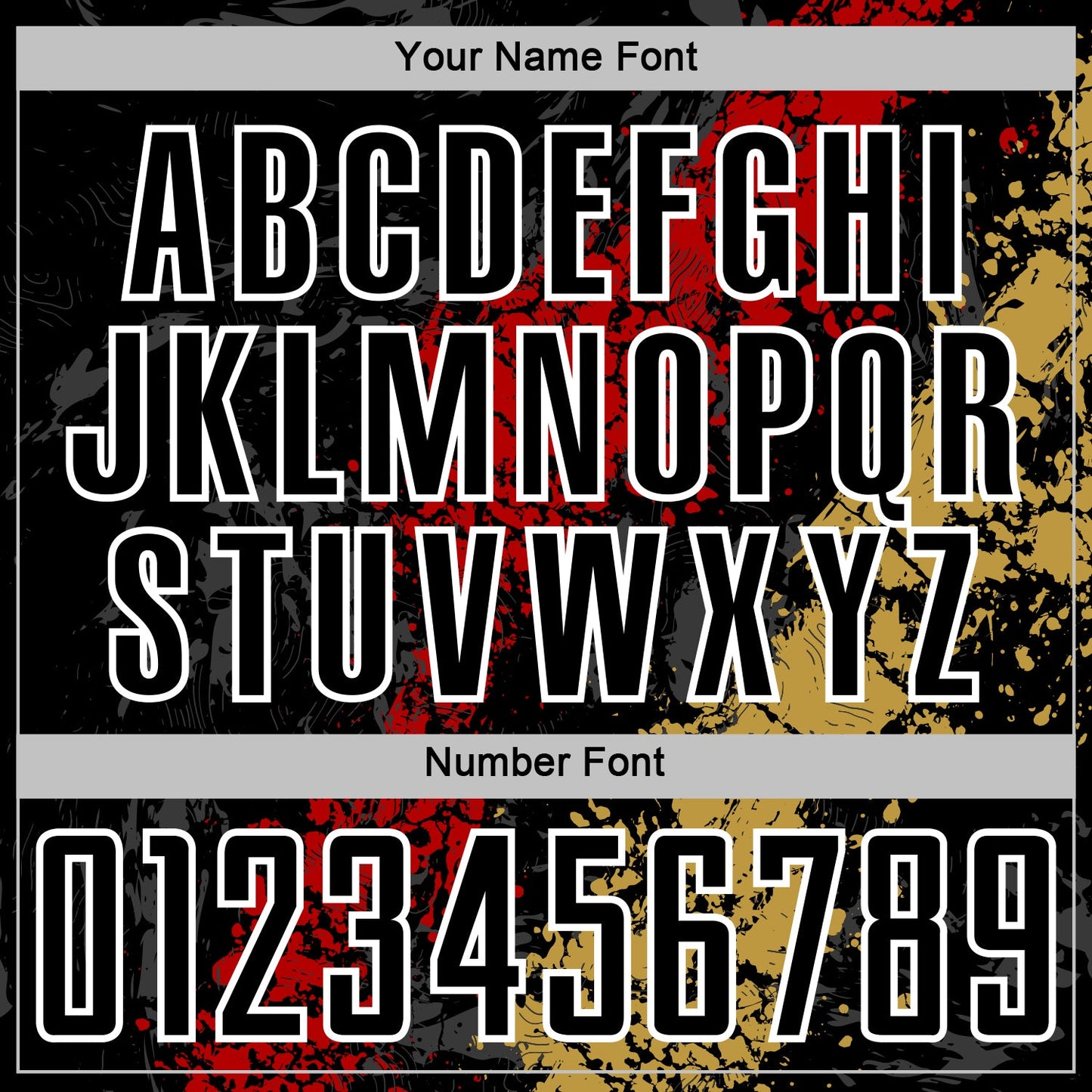 Custom Black White Red-Old Gold Dripping Splatter Cracked Texture Sublimation Soccer Uniform Jersey view 6