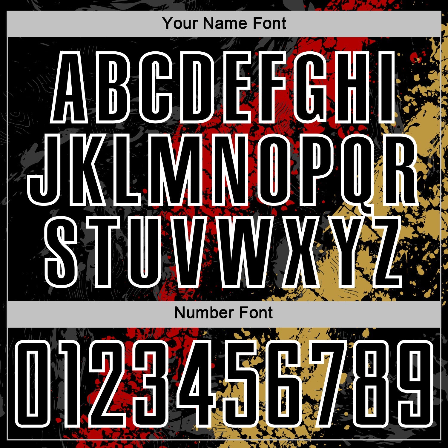 Custom Black White Red-Old Gold Dripping Splatter Cracked Texture Sublimation Soccer Uniform Jersey view 6
