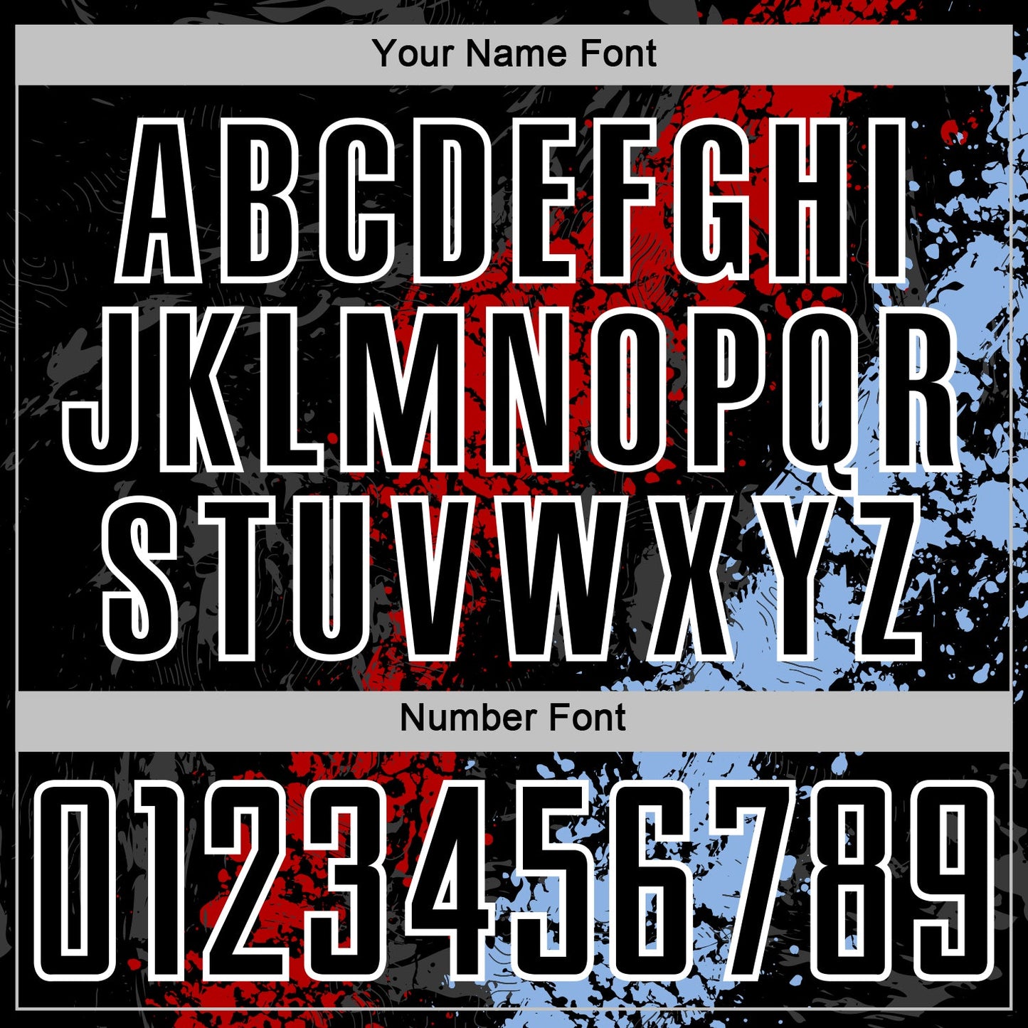 Custom Black White Red-Light Blue Dripping Splatter Cracked Texture Sublimation Soccer Uniform Jersey view 6