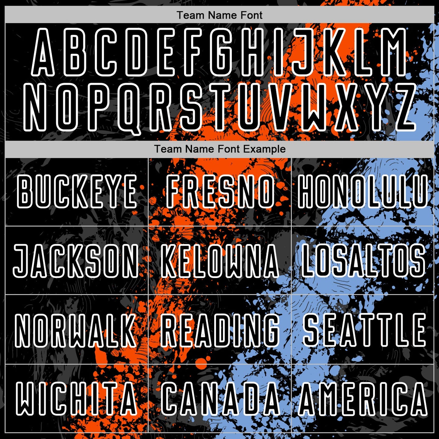 Custom Black White Orange-Powder Blue Dripping Splatter Cracked Texture Sublimation Soccer Uniform Jersey view 5