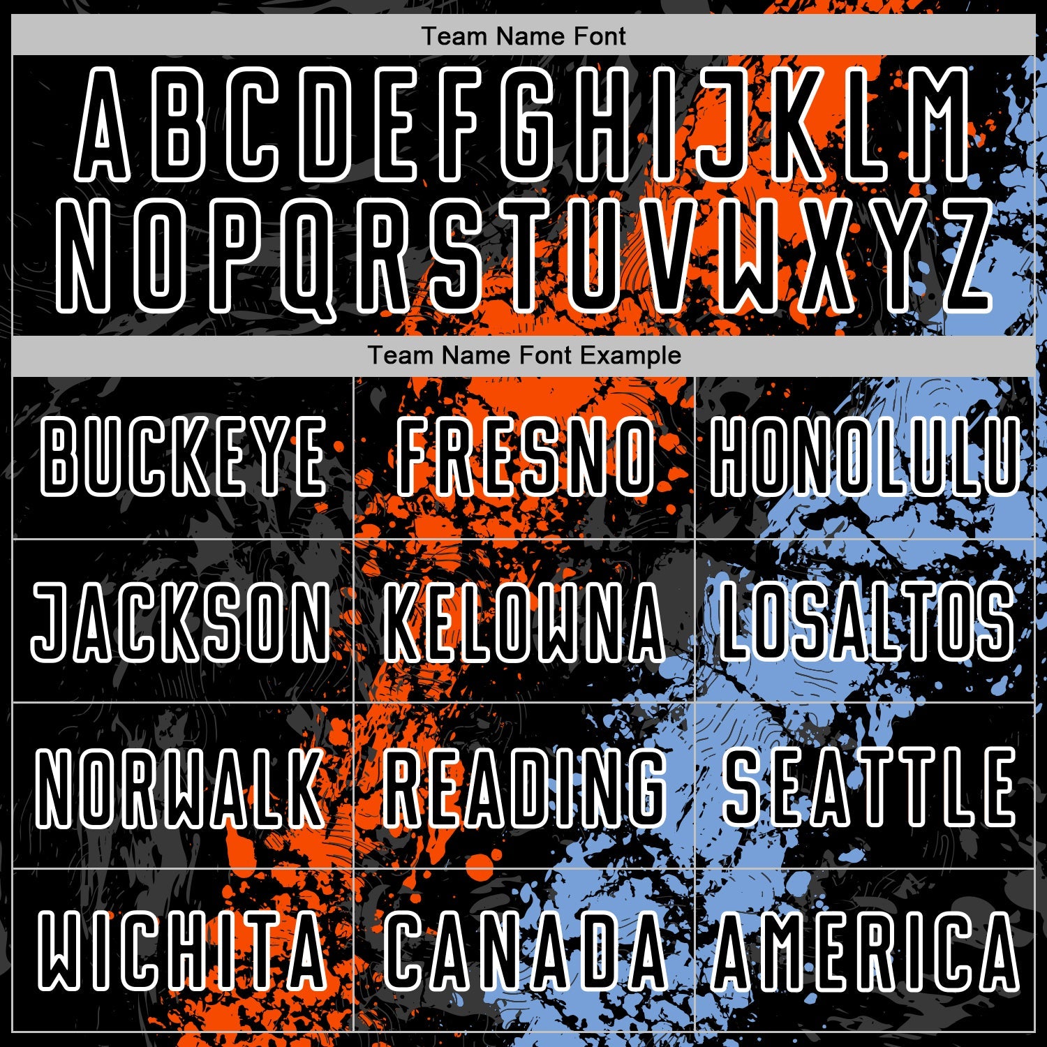 Custom Black White Orange-Powder Blue Dripping Splatter Cracked Texture Sublimation Soccer Uniform Jersey view 5