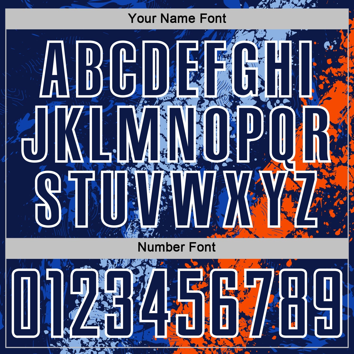 Custom Navy White Light Blue-Orange Dripping Splatter Cracked Texture Sublimation Soccer Uniform Jersey view 6